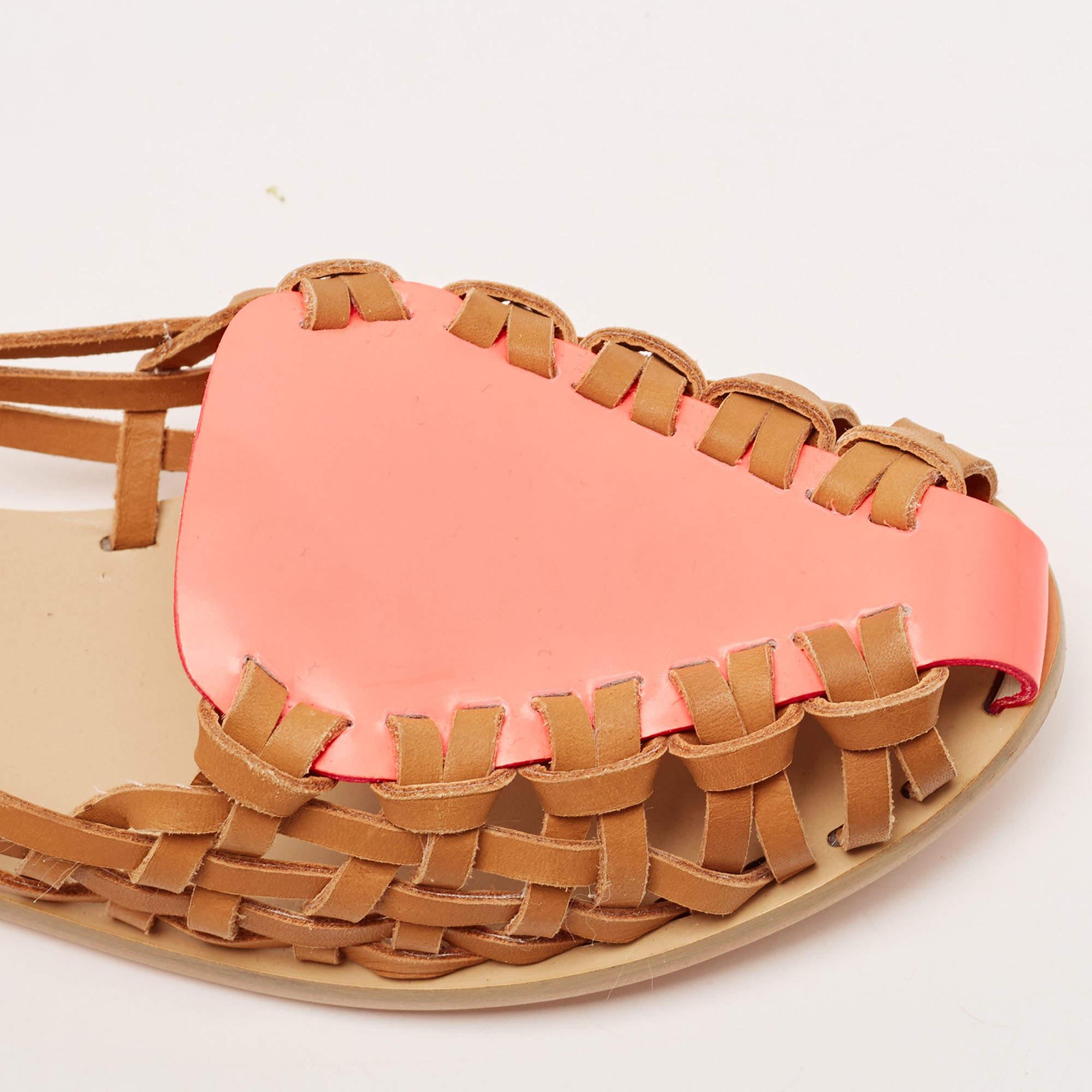 Sophia Webster Multicolor Woven Leather and Patent Loafers Size 36 For Sale 3