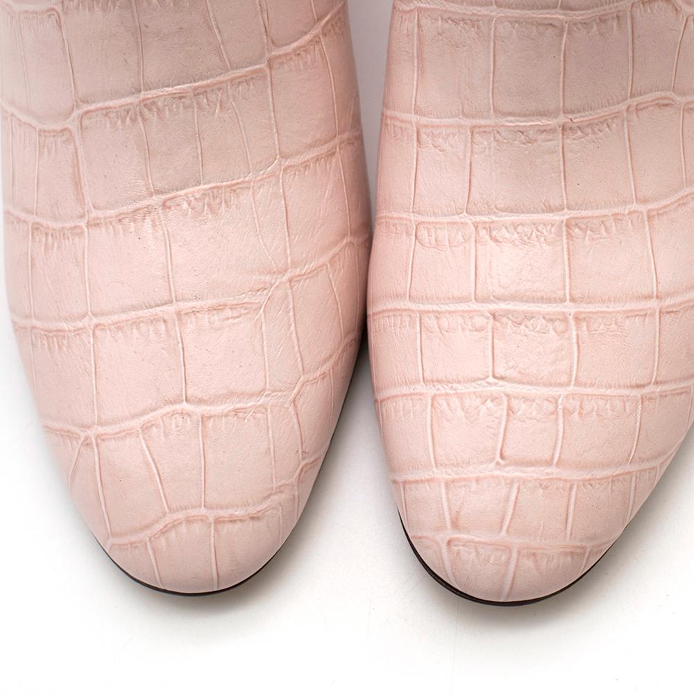 Women's or Men's Sophia Webster Pink Croc Embossed Tutti 60 Ankle Boots 41