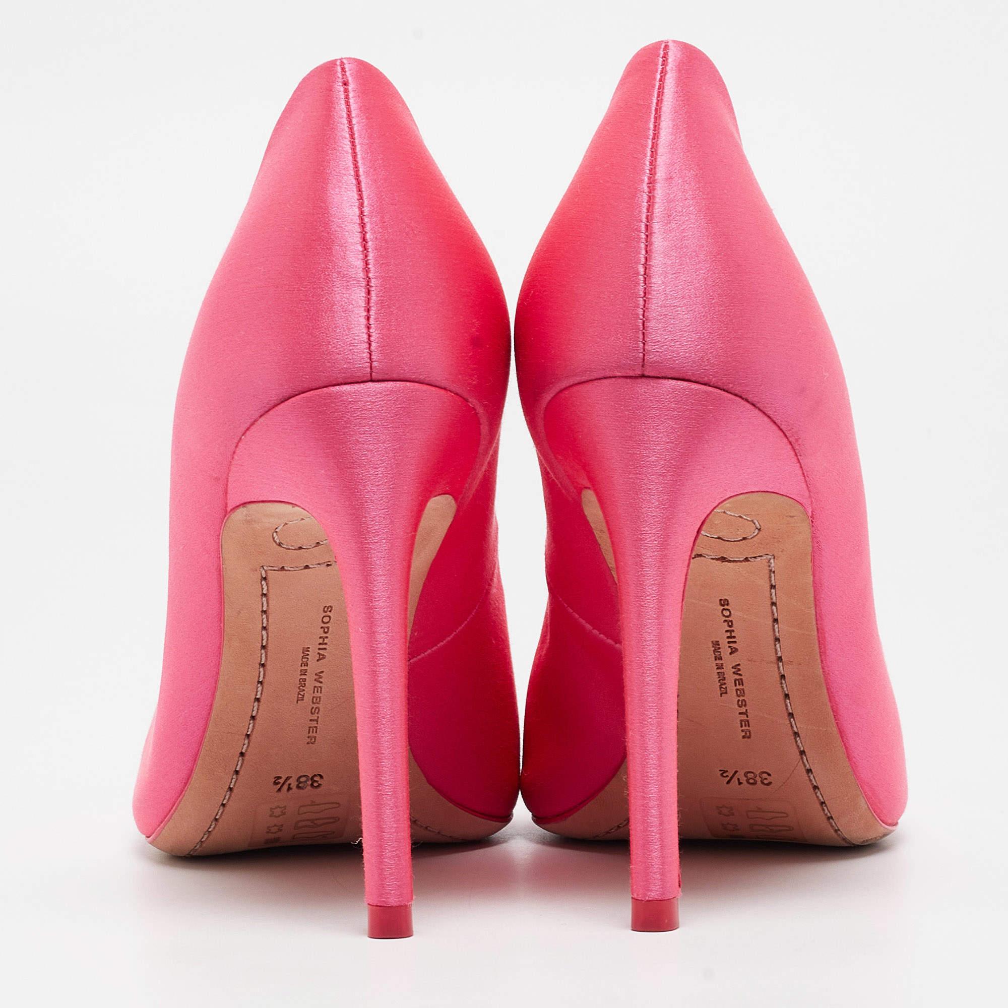 Sophia Webster Pink Satin Bow Pumps Size 38.5 1