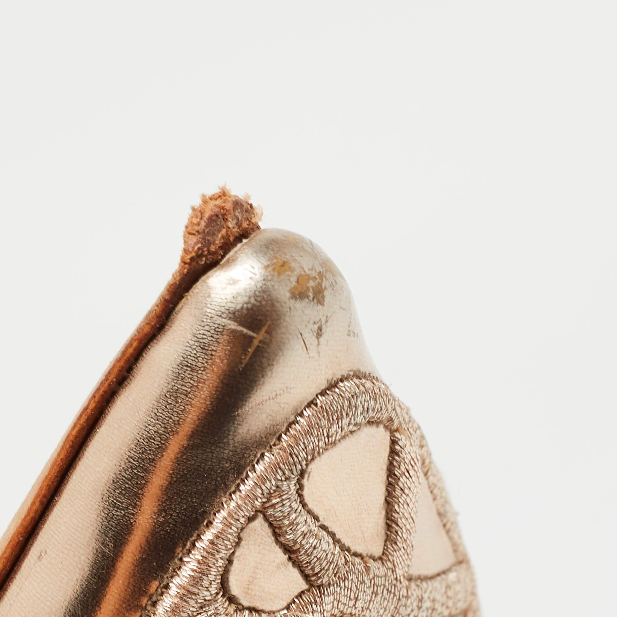 Women's Sophia Webster Rose Gold Leather Bibi Butterfly Ballet Flats Size 37 For Sale