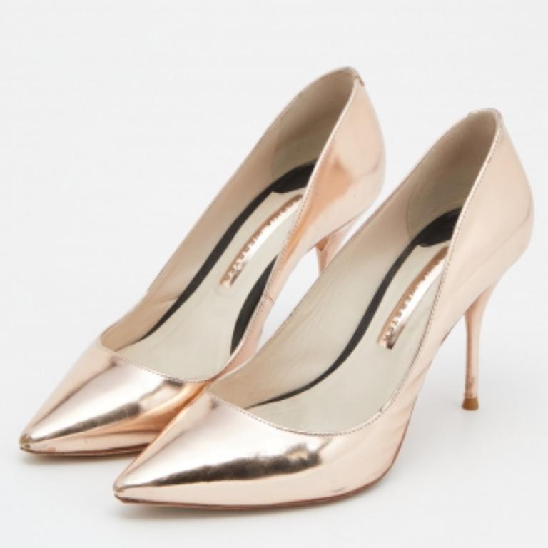 Make a chic style statement with these designer pumps. They showcase sturdy heels and durable soles, perfect for your fashionable outings!