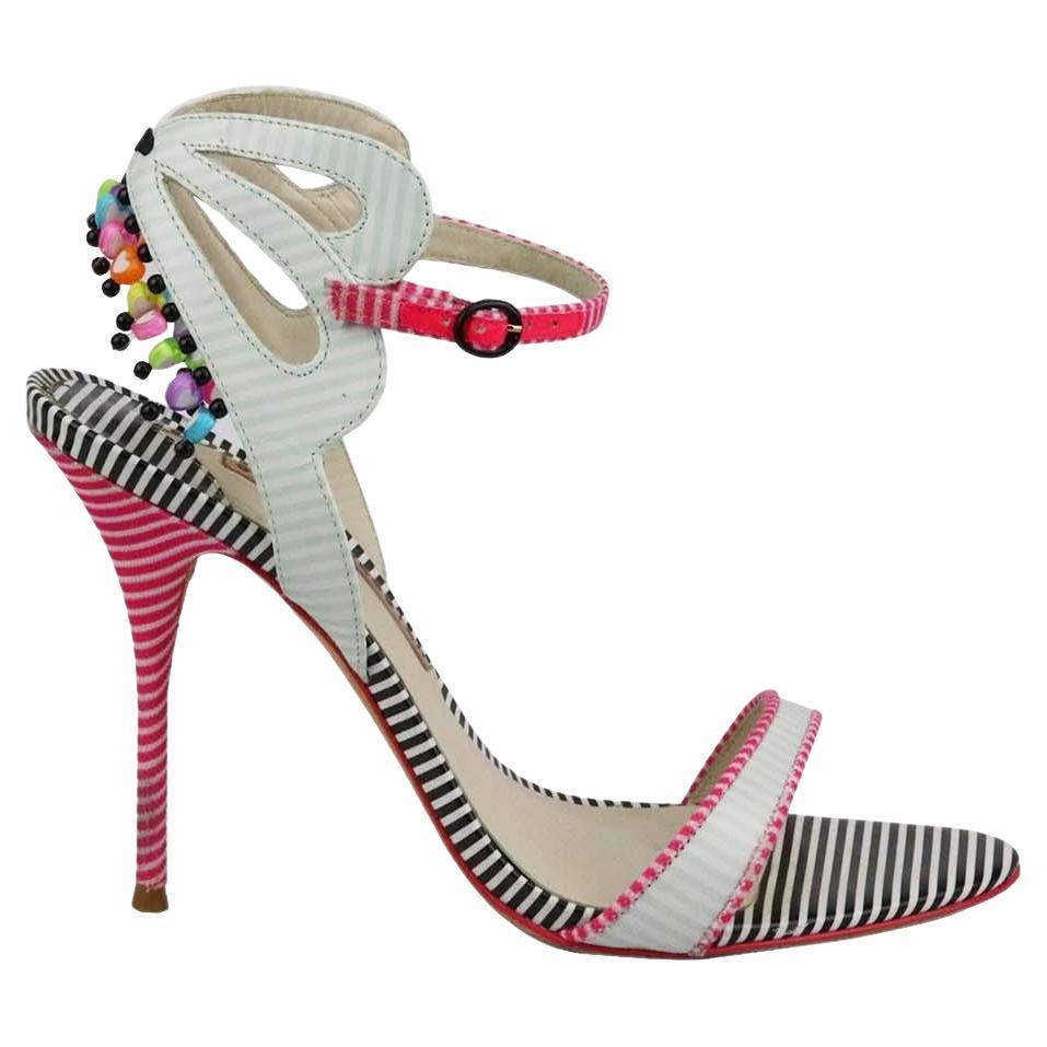 Sophia ster Black/White Patent Leather And Leather D'orsay Pumps