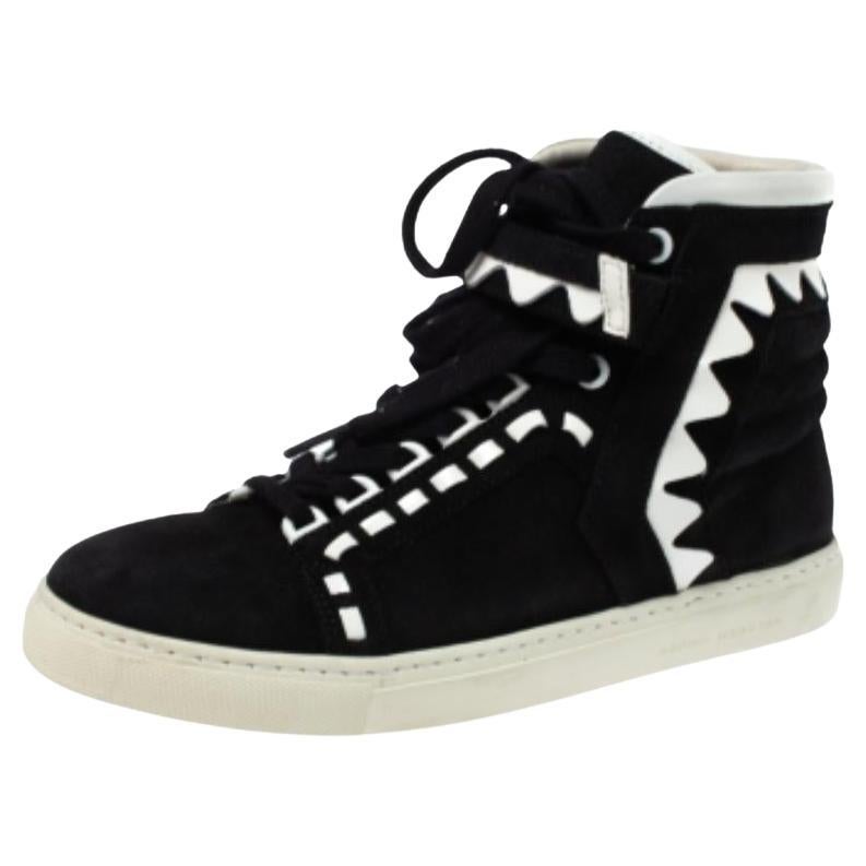 Sophia Webster Suede and Patent Leather Riko High Top Sneakers Size 38.5 For Sale