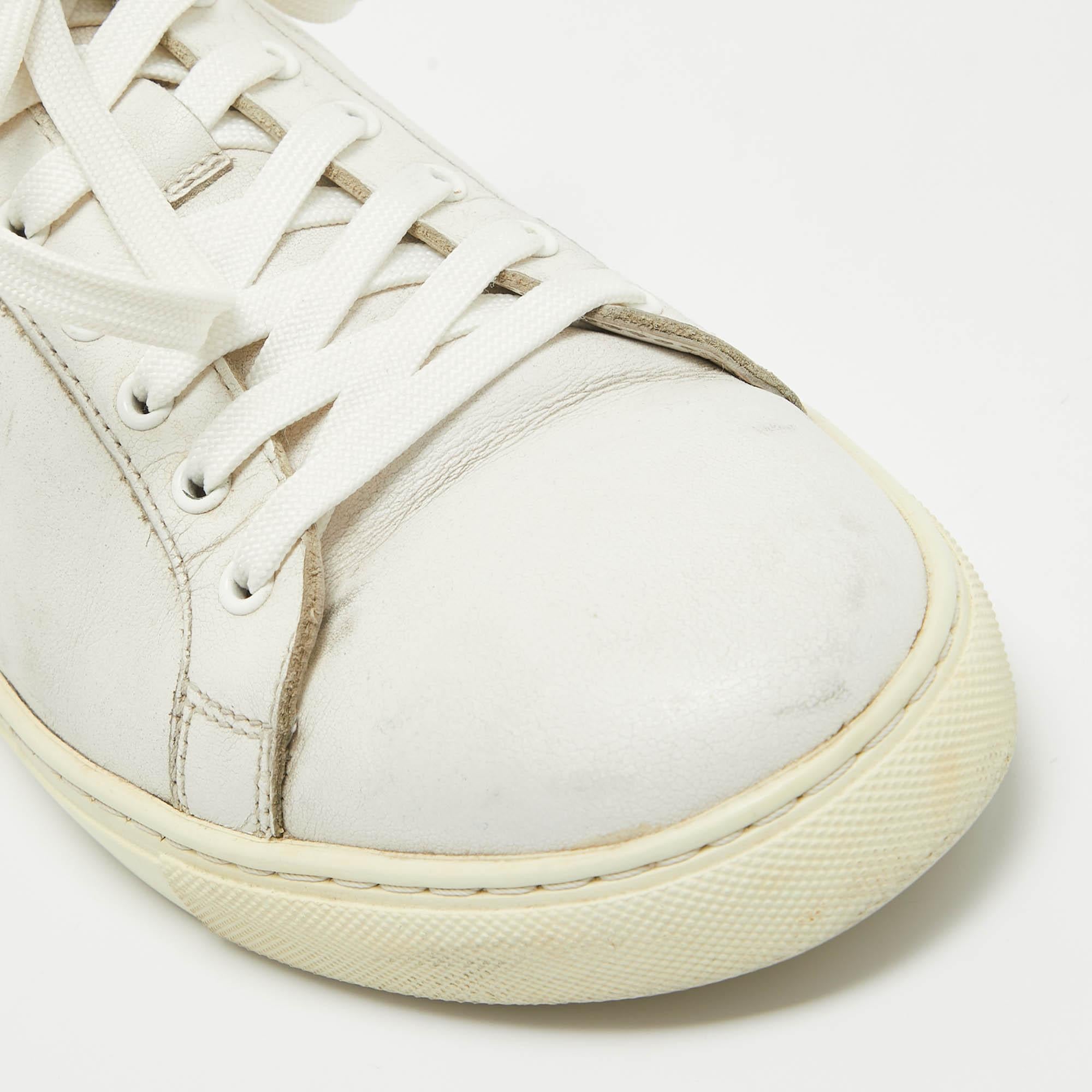 Sophia Webster White Leather Bibi Butterfly Sneakers Size 39 For Sale 3