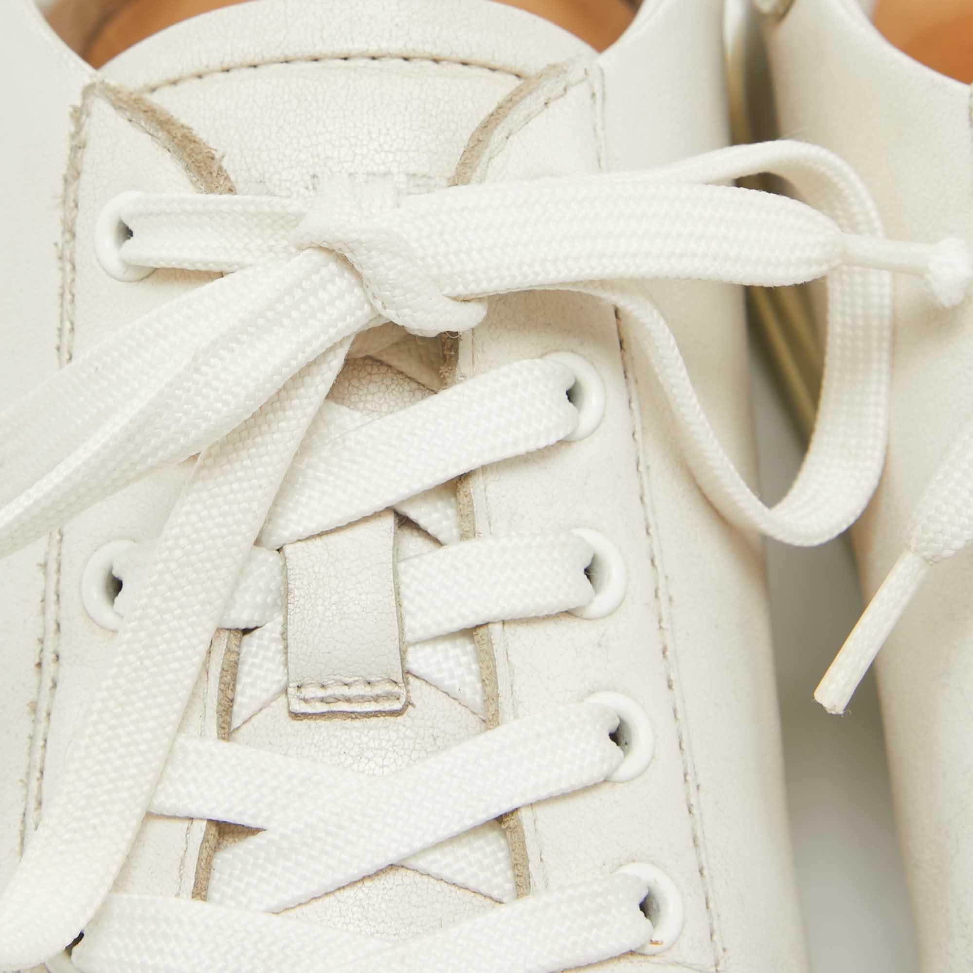 Sophia Webster White Leather Bibi Butterfly Sneakers Size 39 For Sale 4
