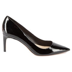 Used Sophia Webster Women's Black Patent Leather Pointed Toe Pumps