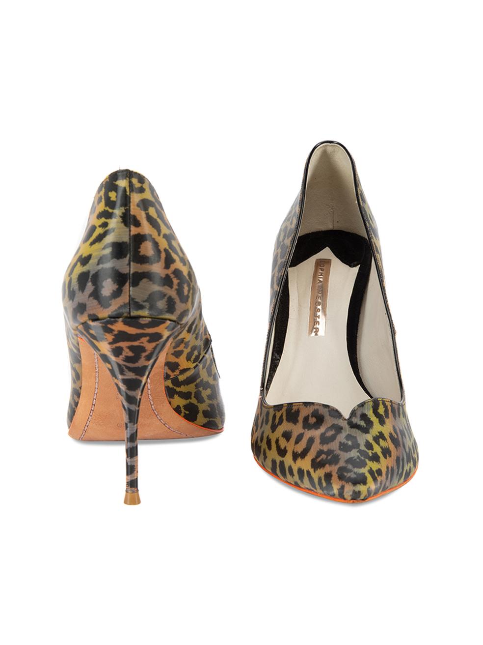Sophia Webster Women's Leopard Print Pointed Pumps In Excellent Condition In London, GB