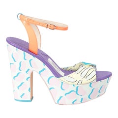 Sophia Webster Women's Pastel Colour Leather Bobbi Tropical Platform Sandals