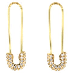 Sophia's Gold Safety Pin Earring