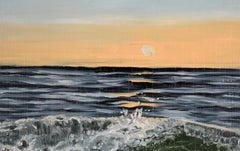 "Anastasia" - Paysage marin de coucher de soleil avec vague tombante