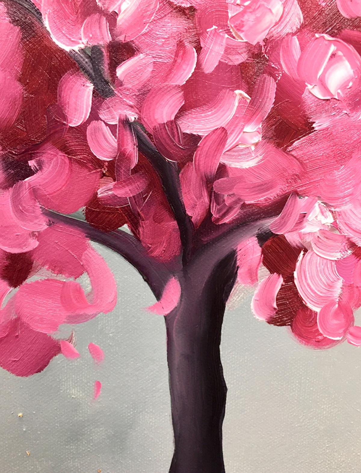 Cherry Tree by Sophie Berger, Landscape painting, Tree, Original art For Sale 1
