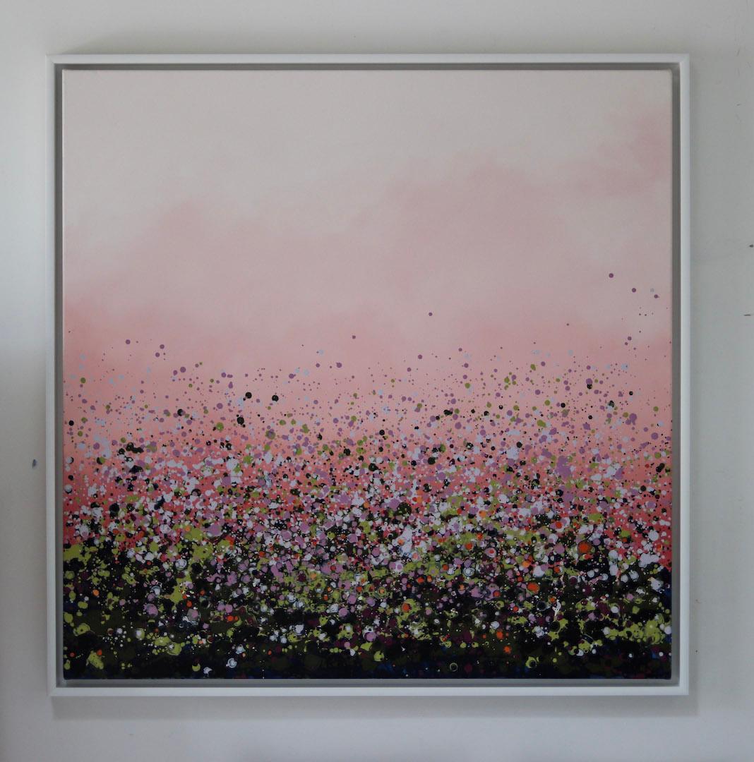 Luz del amanecer sobre el páramo, Pintura original abstracta, Arte expresionista del prado - Painting Abstracto de Sophie Berger