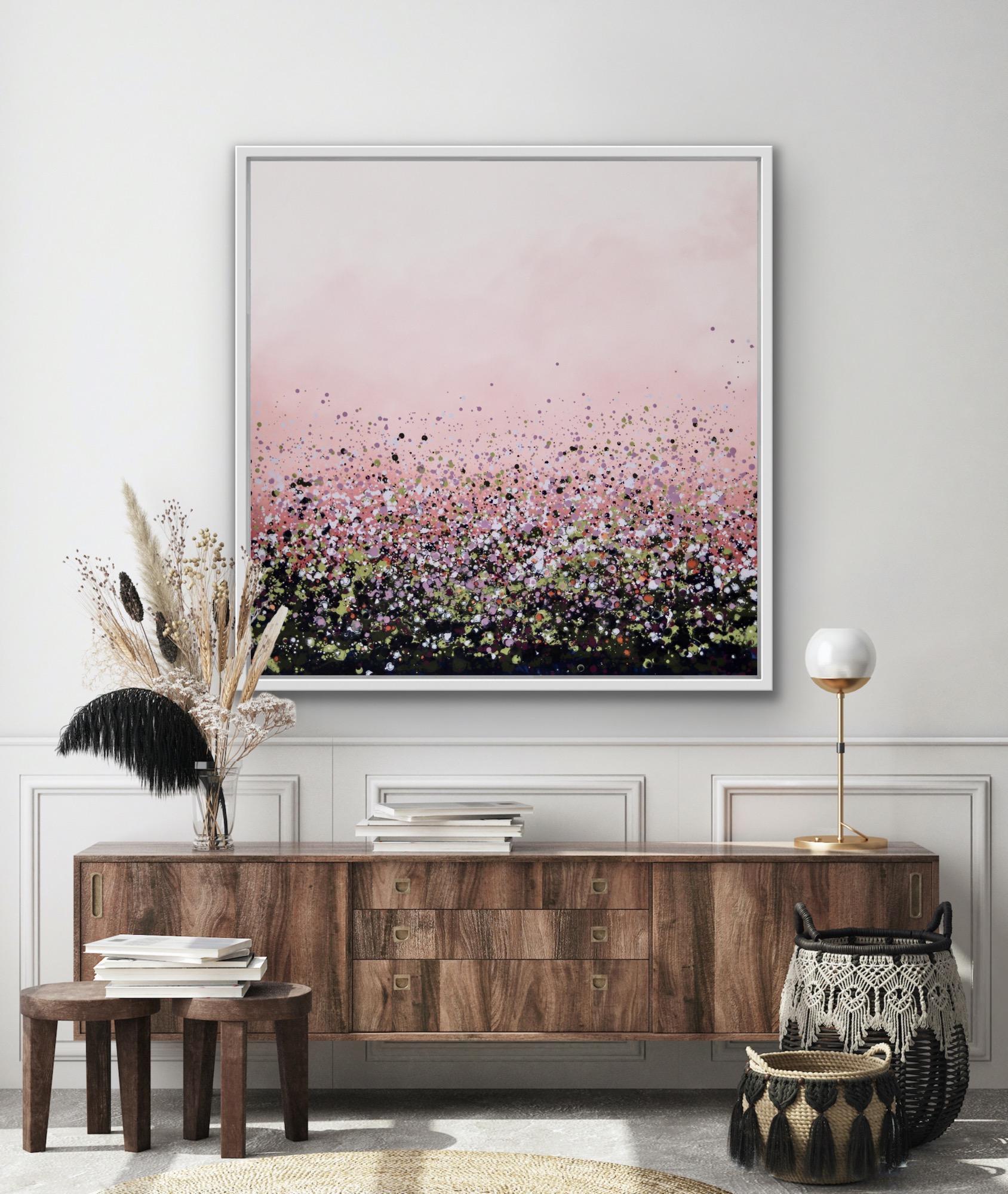 Dawn Light Over the Moors, Original Abstract Painting, Expressionist Meadow Art For Sale 7