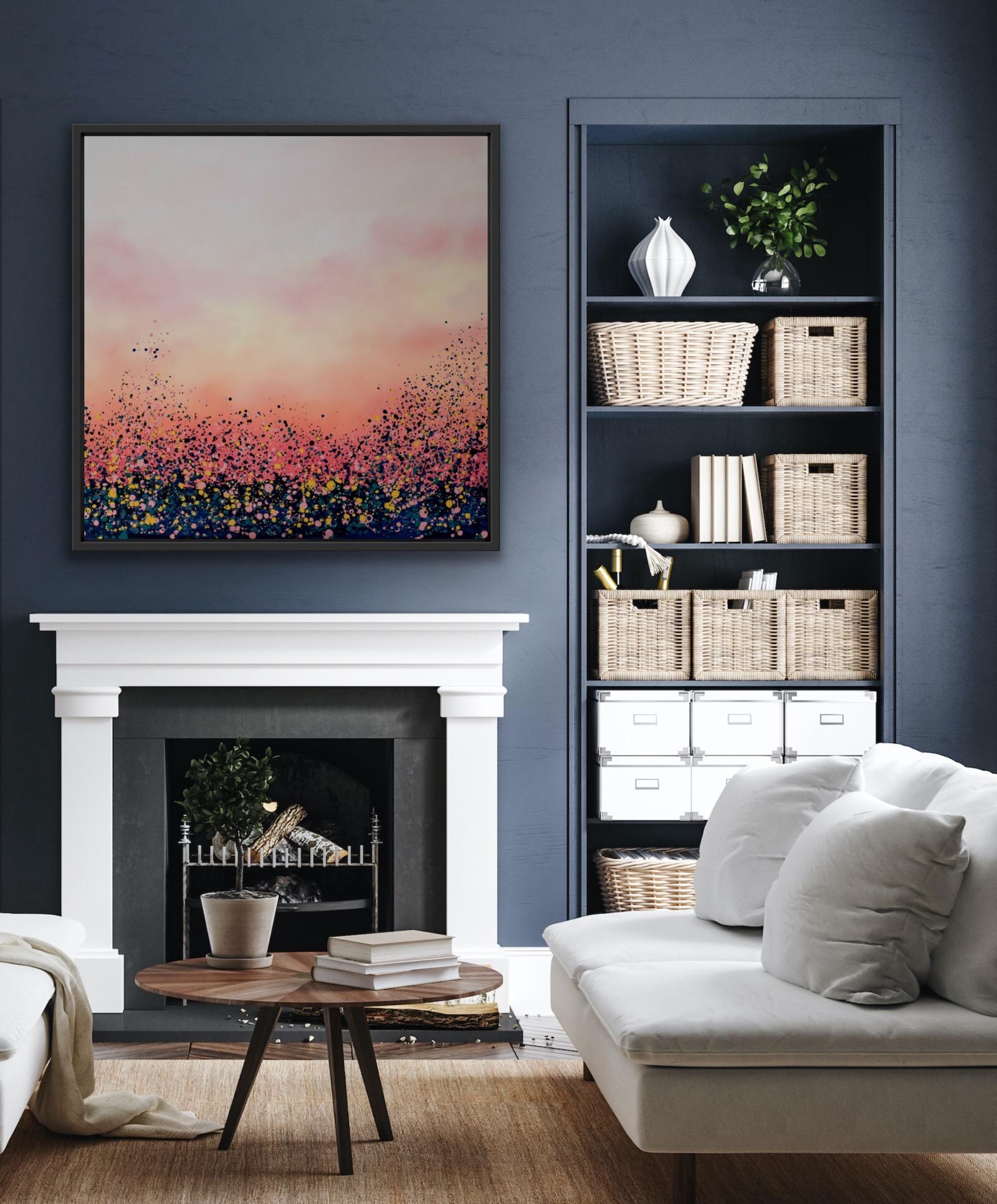 Dawn Moor, peinture de paysage abstraite contemporaine, peinture florale expressionniste - Painting de Sophie Berger