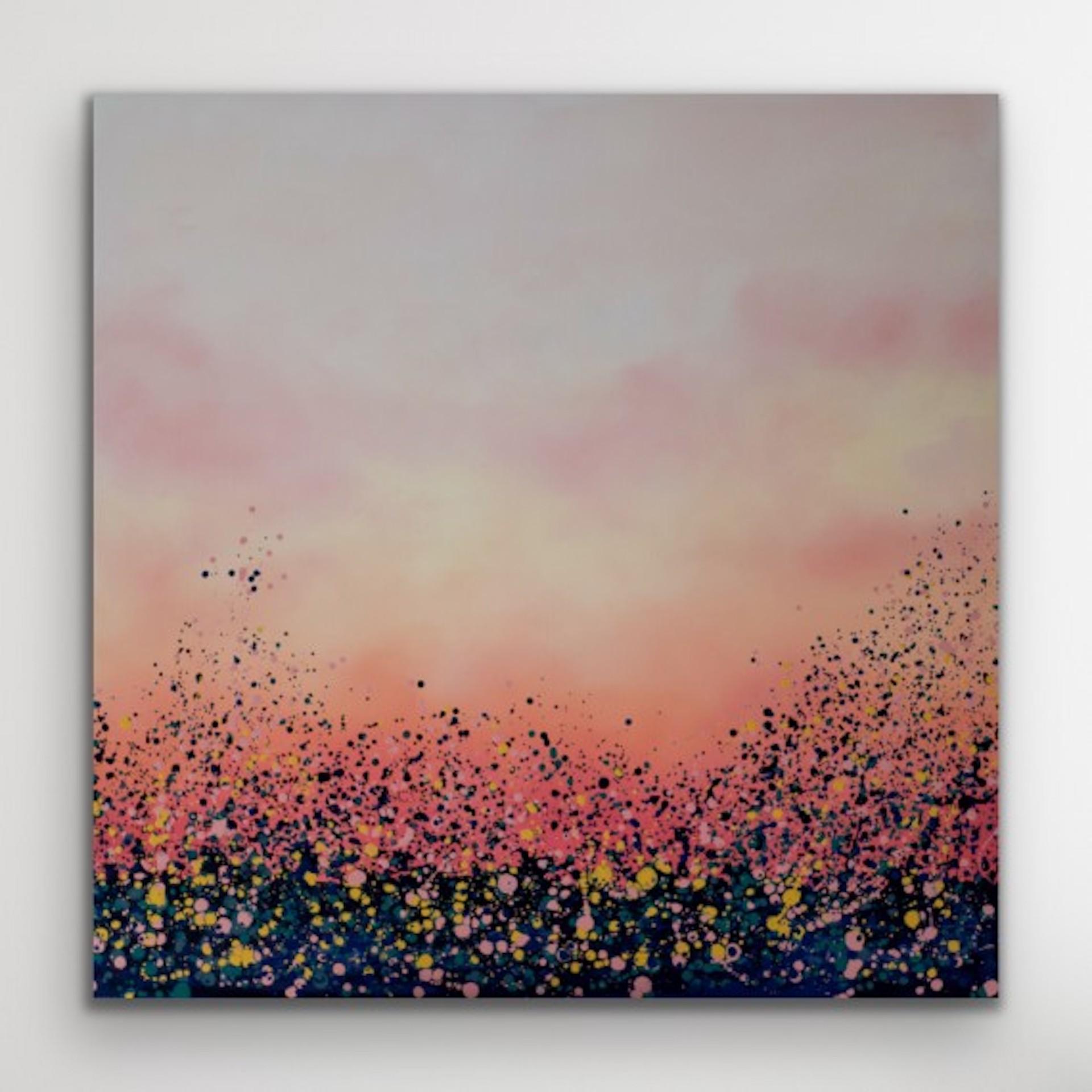 Dawn Moor, peinture de paysage abstraite contemporaine, peinture florale expressionniste - Abstrait Painting par Sophie Berger