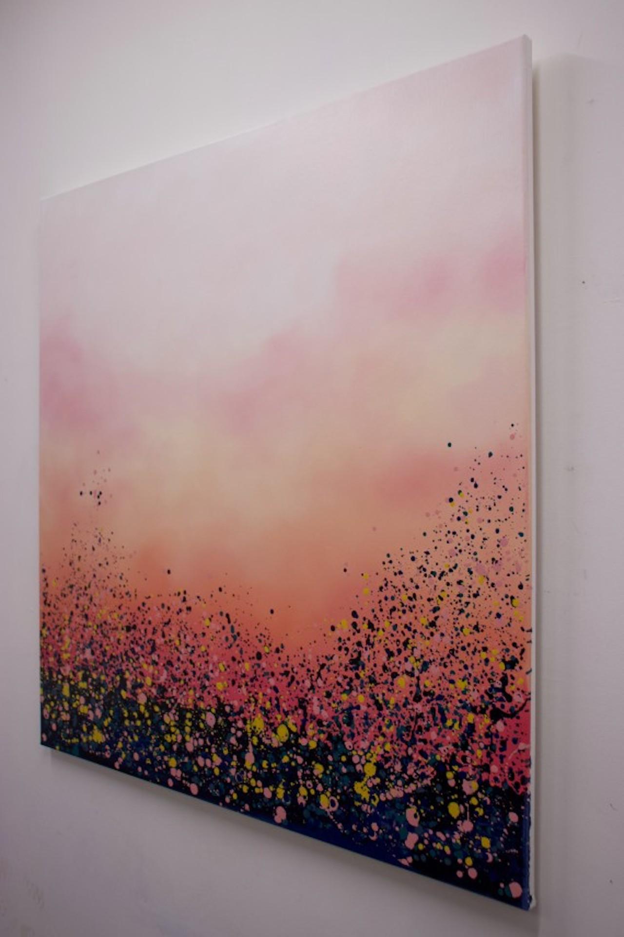 Dawn Moor, peinture de paysage abstraite contemporaine, peinture florale expressionniste - Marron Abstract Painting par Sophie Berger