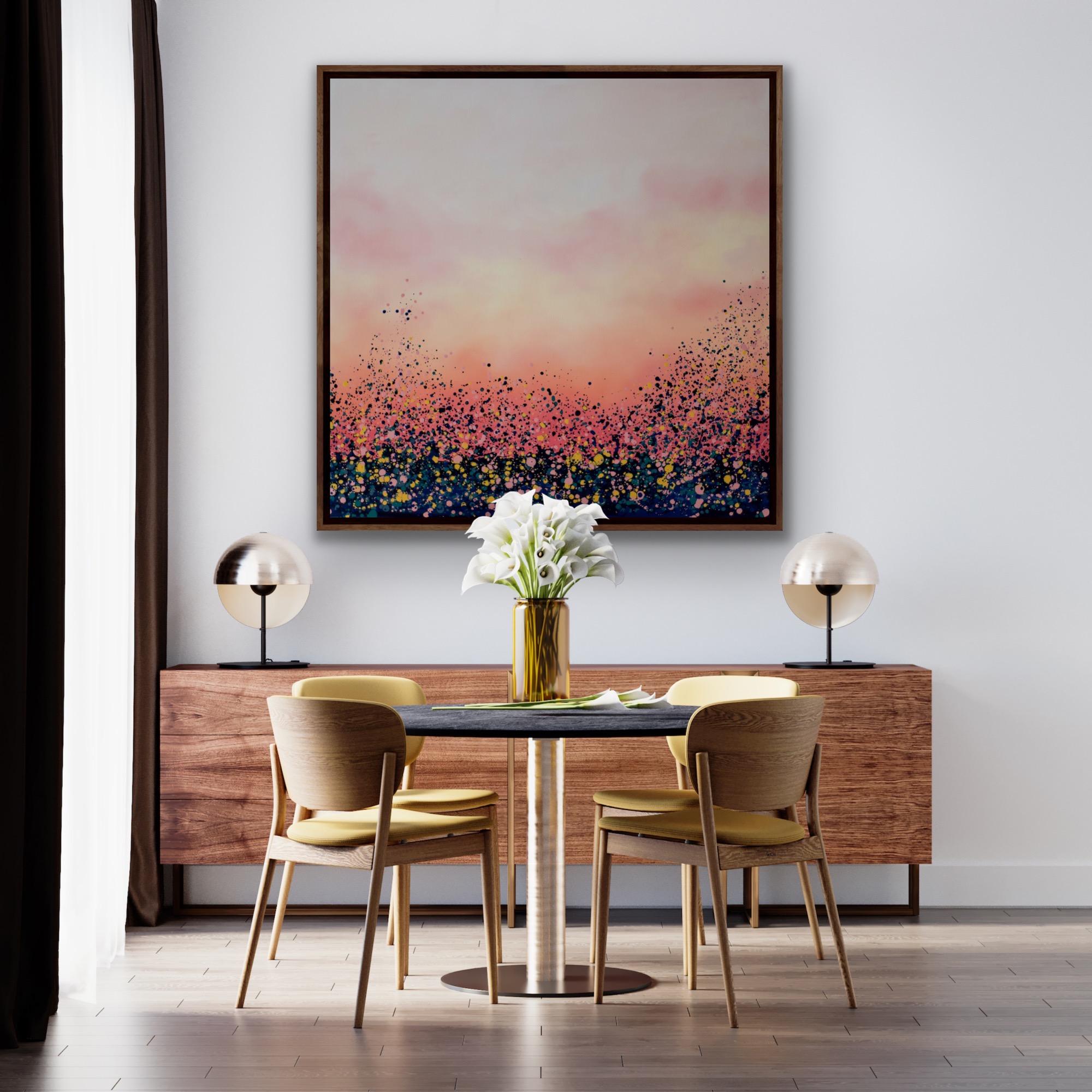 Dawn Moor, peinture de paysage abstraite contemporaine, peinture florale expressionniste en vente 1