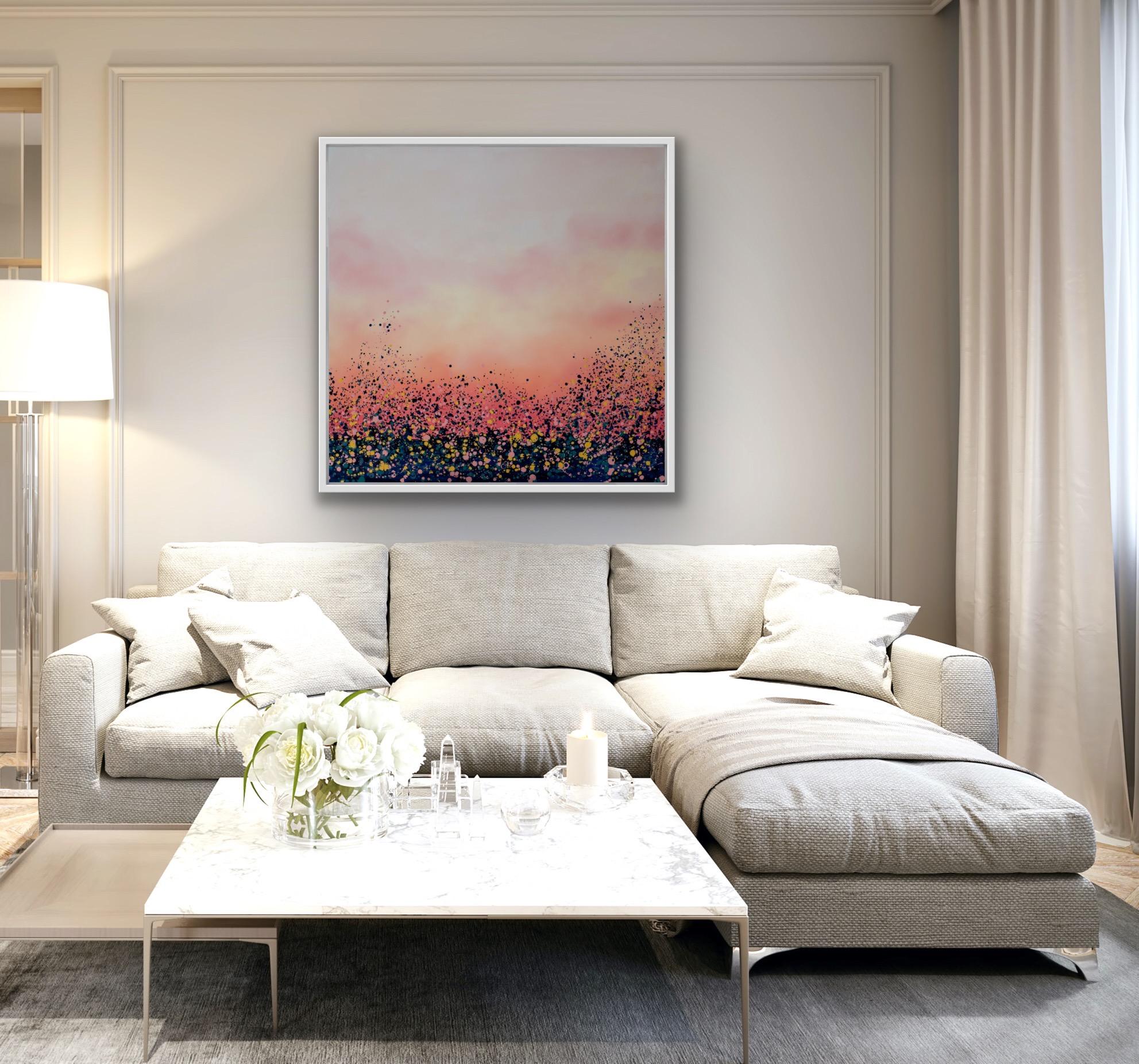 Dawn Moor, peinture de paysage abstraite contemporaine, peinture florale expressionniste en vente 2