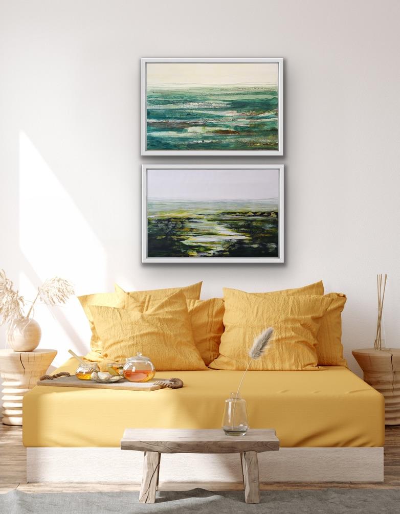 Late Summer and Hideaway by Sophie Berger, Original diptych, Contemporary art For Sale 3