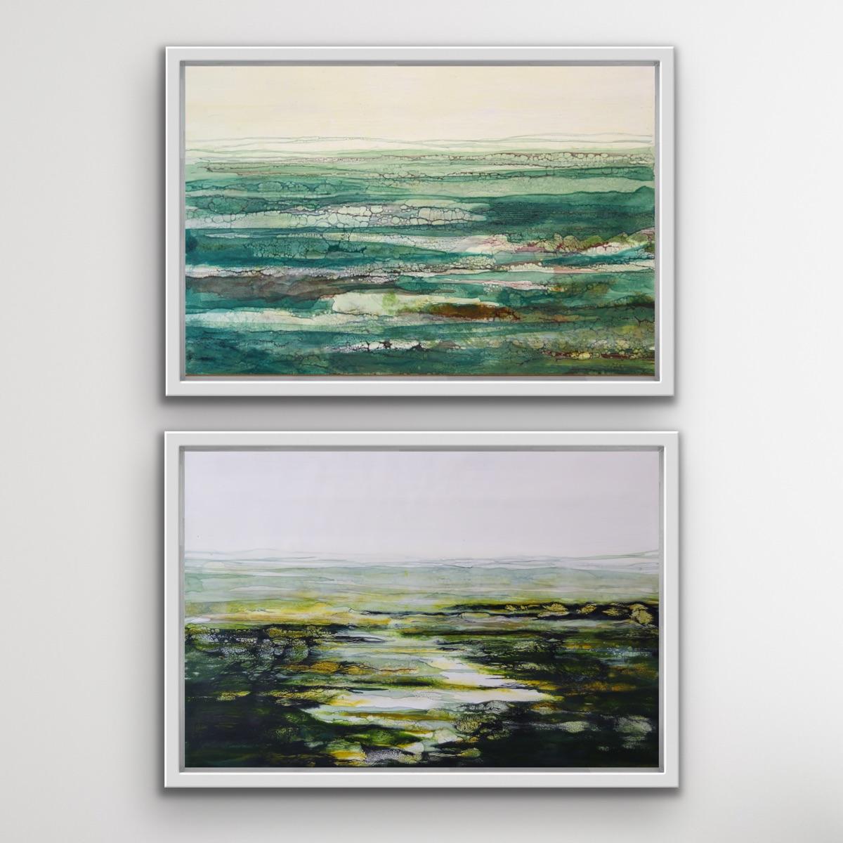 Late Summer and Hideaway by Sophie Berger, Original diptych, Contemporary art