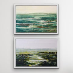Used Late Summer and Hideaway by Sophie Berger, Original diptych, Contemporary art