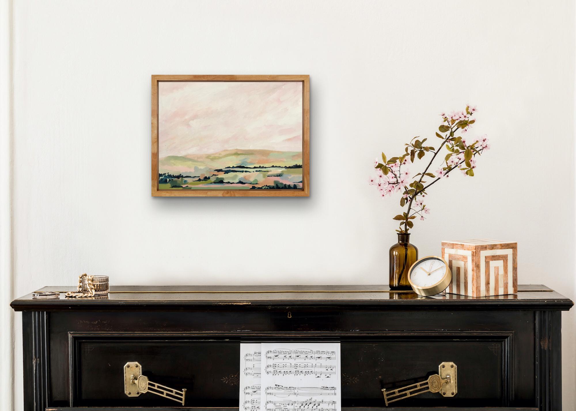 Soft Light Over Dartmoor, Sophie Berger, Landscape painting, Pastel colours For Sale 6