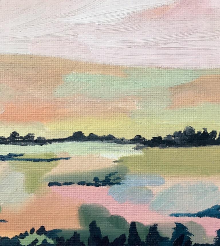 Soft Light Over Dartmoor, Sophie Berger, Landscape painting, Pastel colours For Sale 2