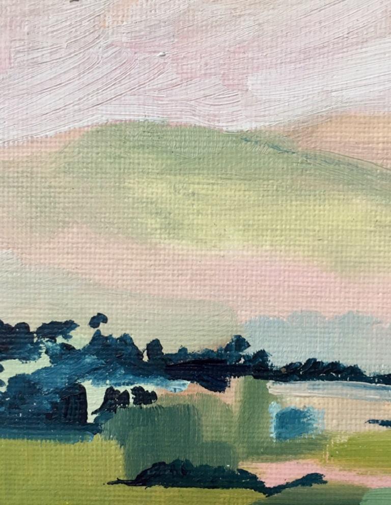 Soft Light Over Dartmoor, Sophie Berger, Landscape painting, Pastel colours For Sale 3