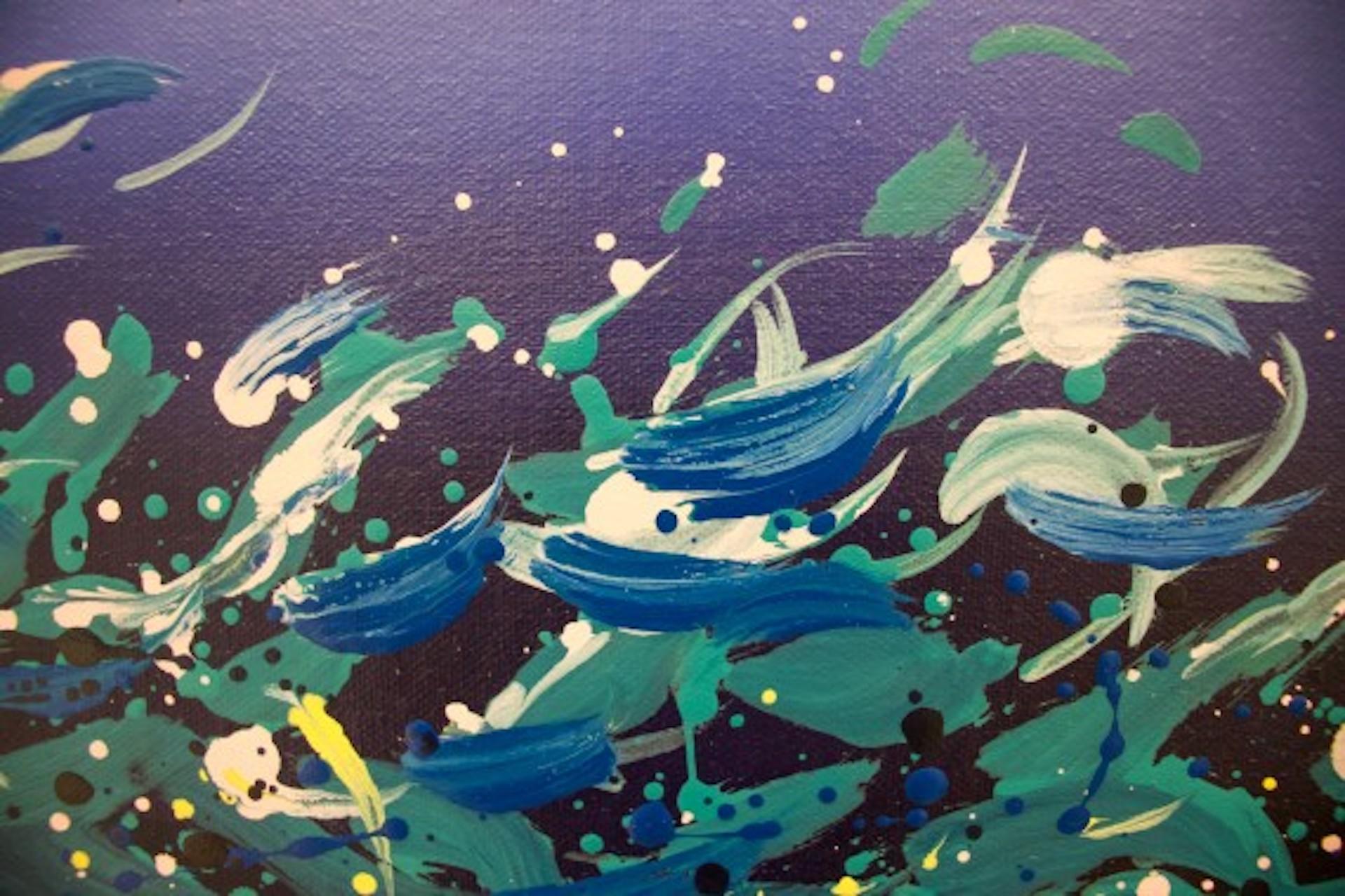 Sophie Berger, Pez volador, Arte contemporáneo, Pintura original abstracta en venta 1