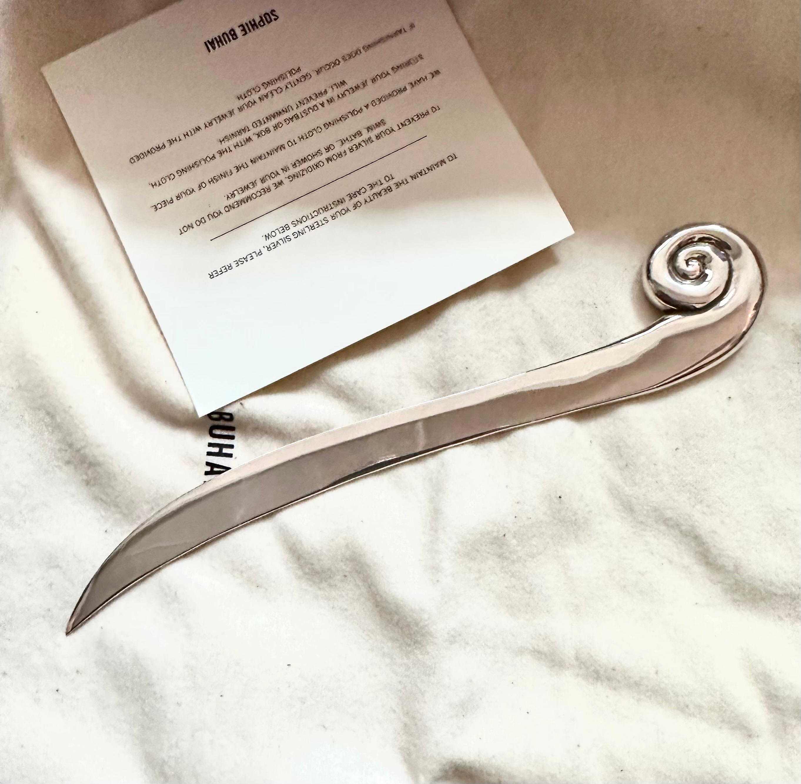 Contemporary Sophie Buhai Sterling Silver Nautilus Letter Opener or Knife, USA For Sale