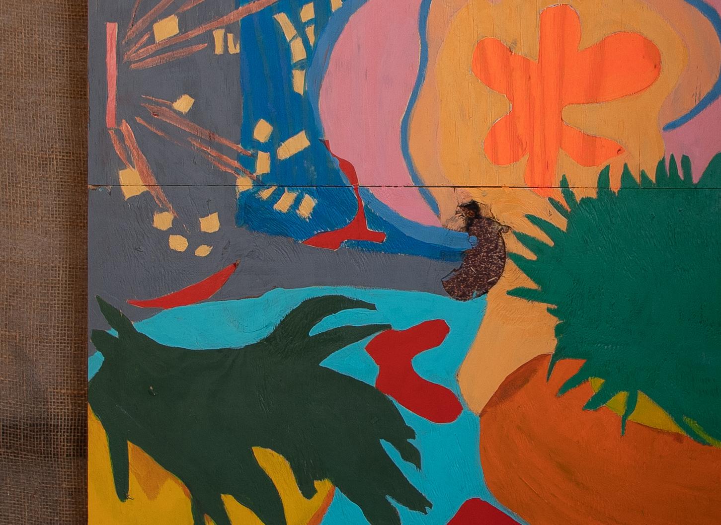 On The Table In The Entrance (2024) - Abstract modern colourful painting For Sale 1