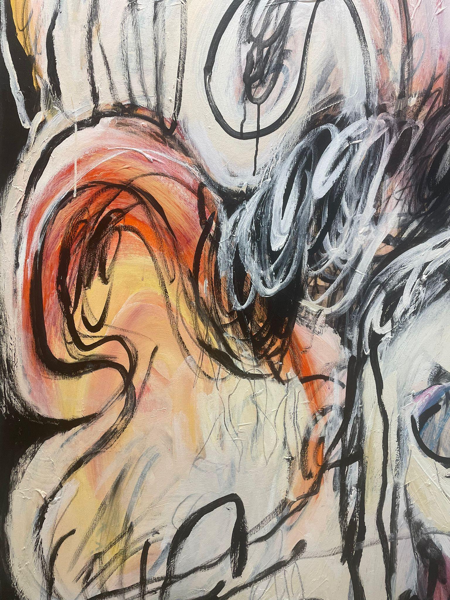 ABSTRACT Grande opera d'arte nuova e scura Artista canadese contemporanea Sophie Bigli 2024 - Painting di Sophie Crichton
