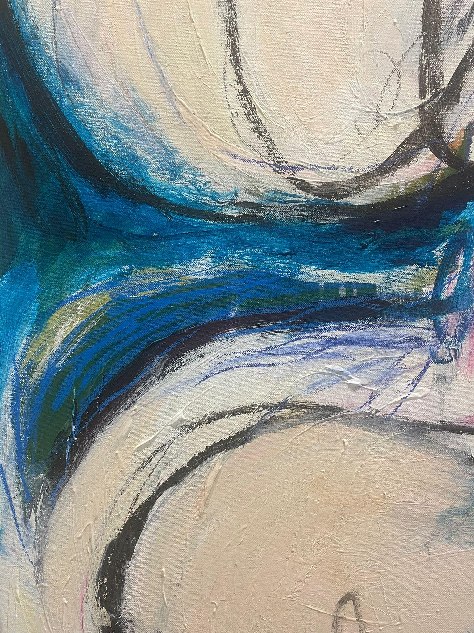ABSTRACT Nueva obra de arte naranja Artista contemporánea canadiense Sophie Crichton 2024 en venta 1