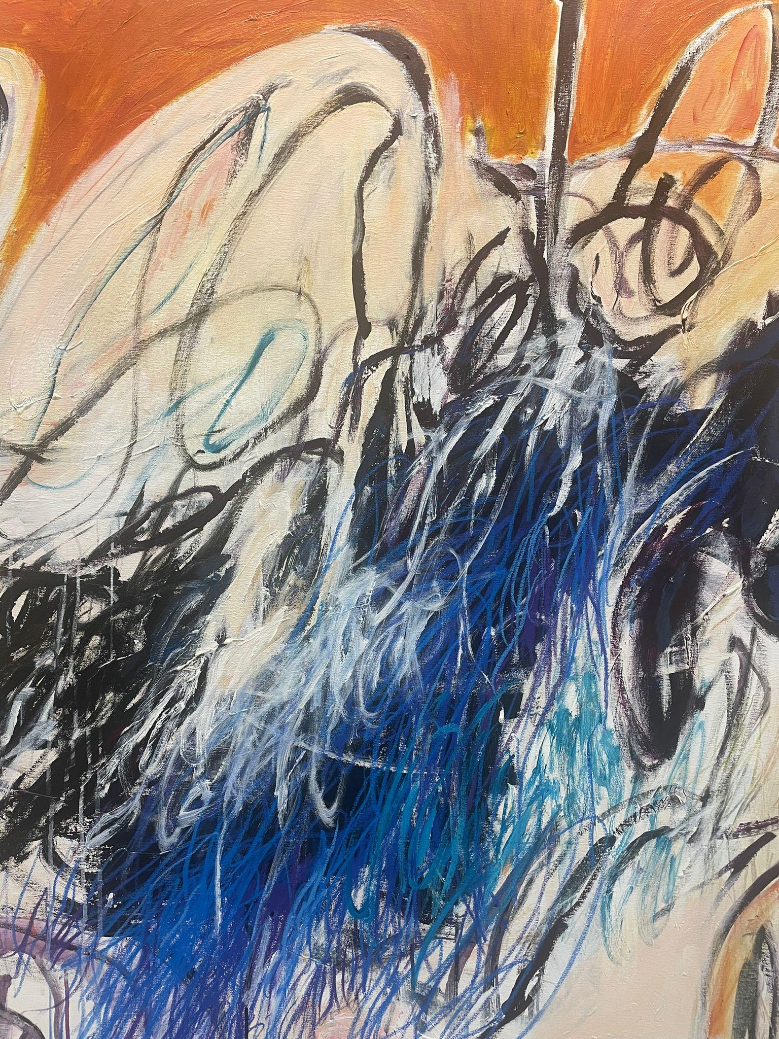 ABSTRACT Nueva obra de arte naranja Artista contemporánea canadiense Sophie Crichton 2024 en venta 2