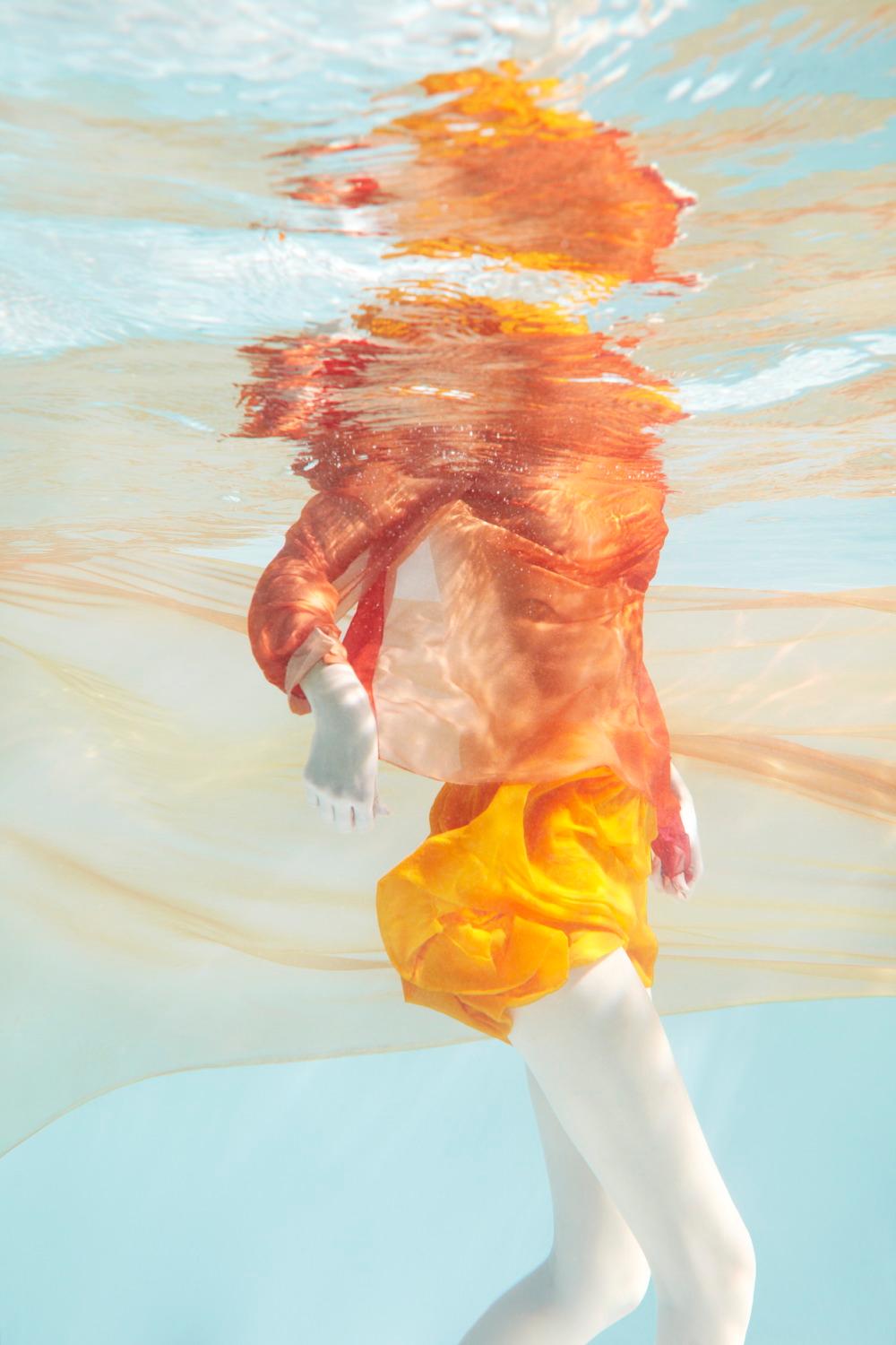 Sophie Delaporte Color Photograph - Water Beauty , water, body, orange