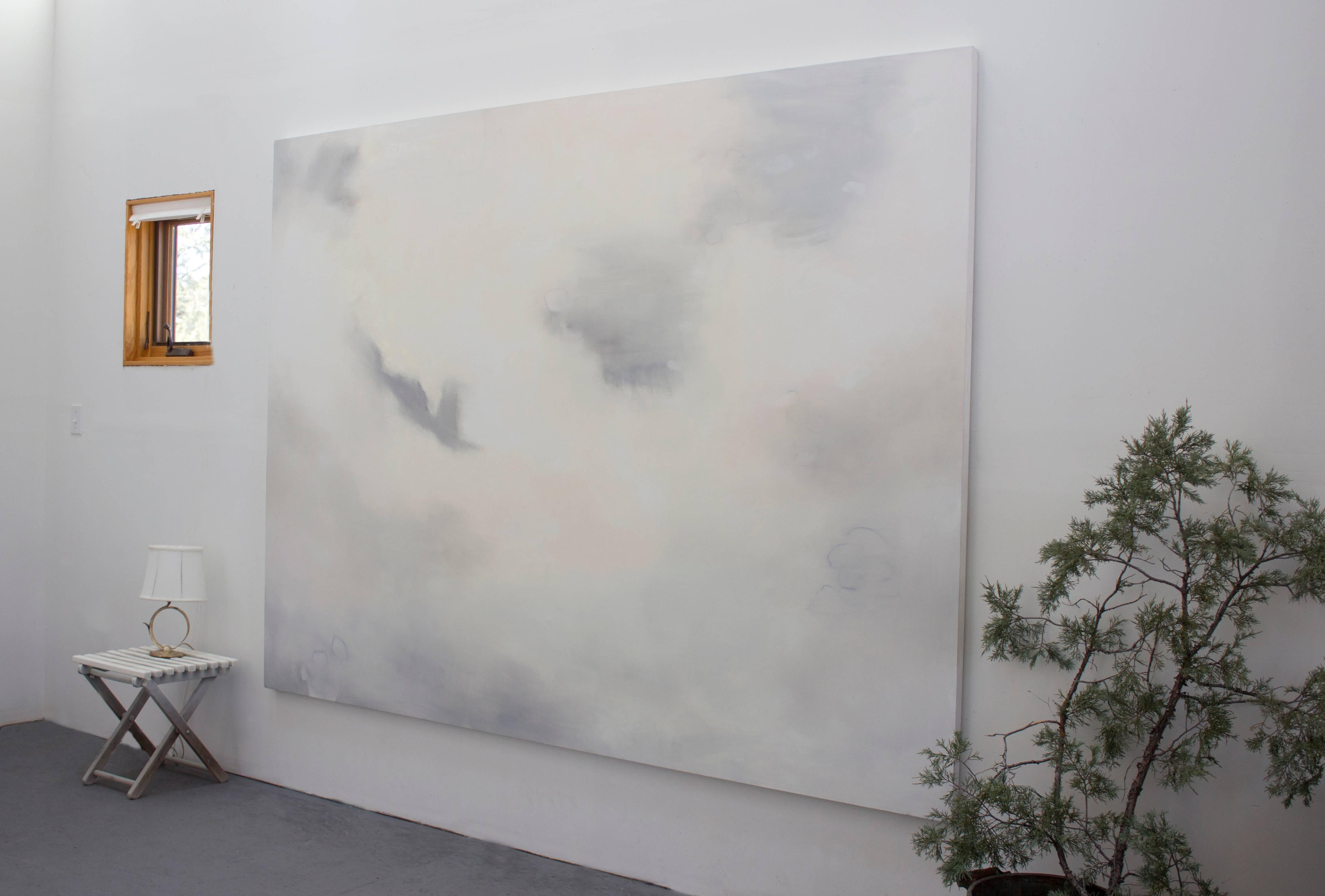 Atmos /  72 x 96 inches — oil on canvas - calm serenity - Painting by Sophie Dixon