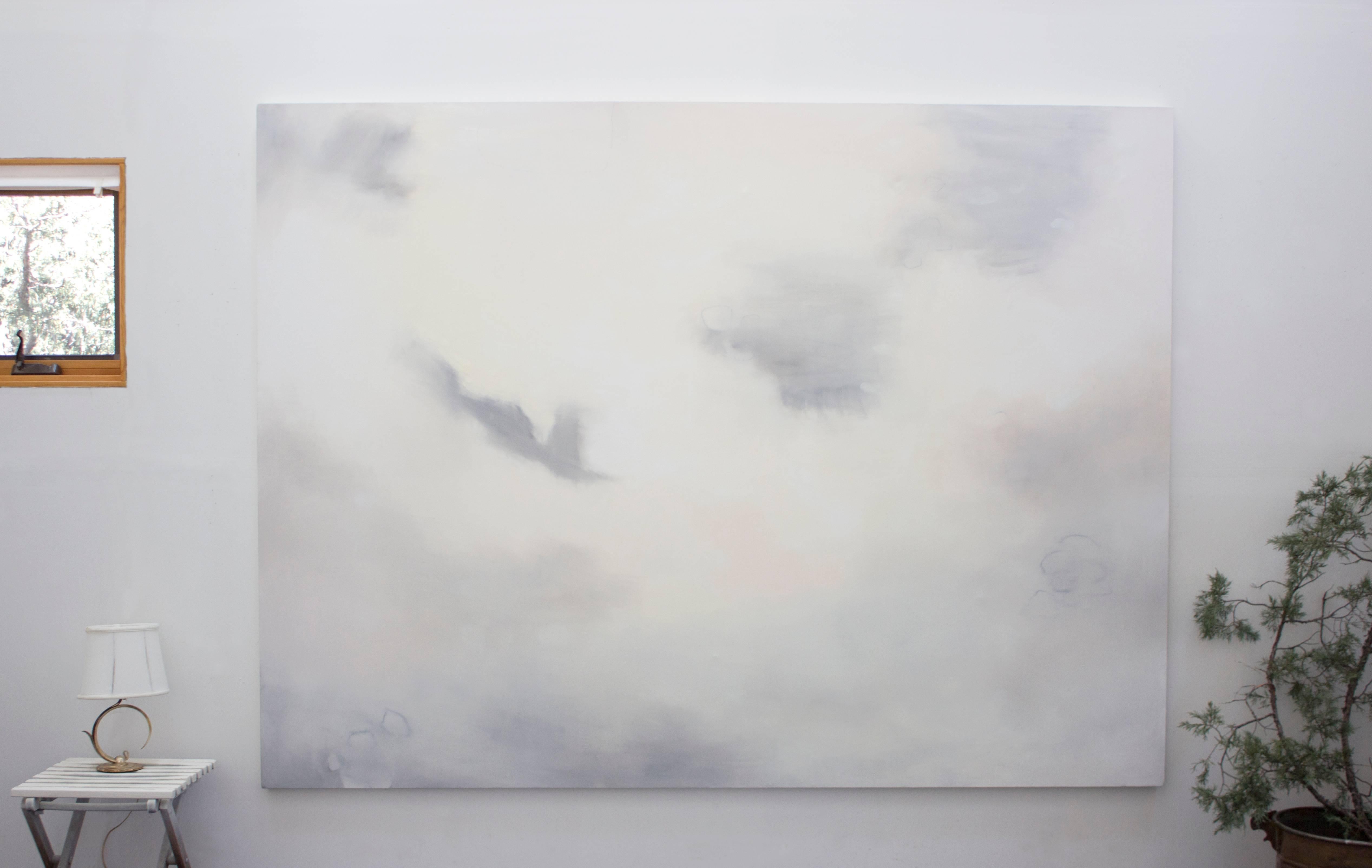 Sophie Dixon Landscape Painting – Esche/Tablett  72 x 96 Zoll - Öl auf Leinwand - ruhige Gelassenheit