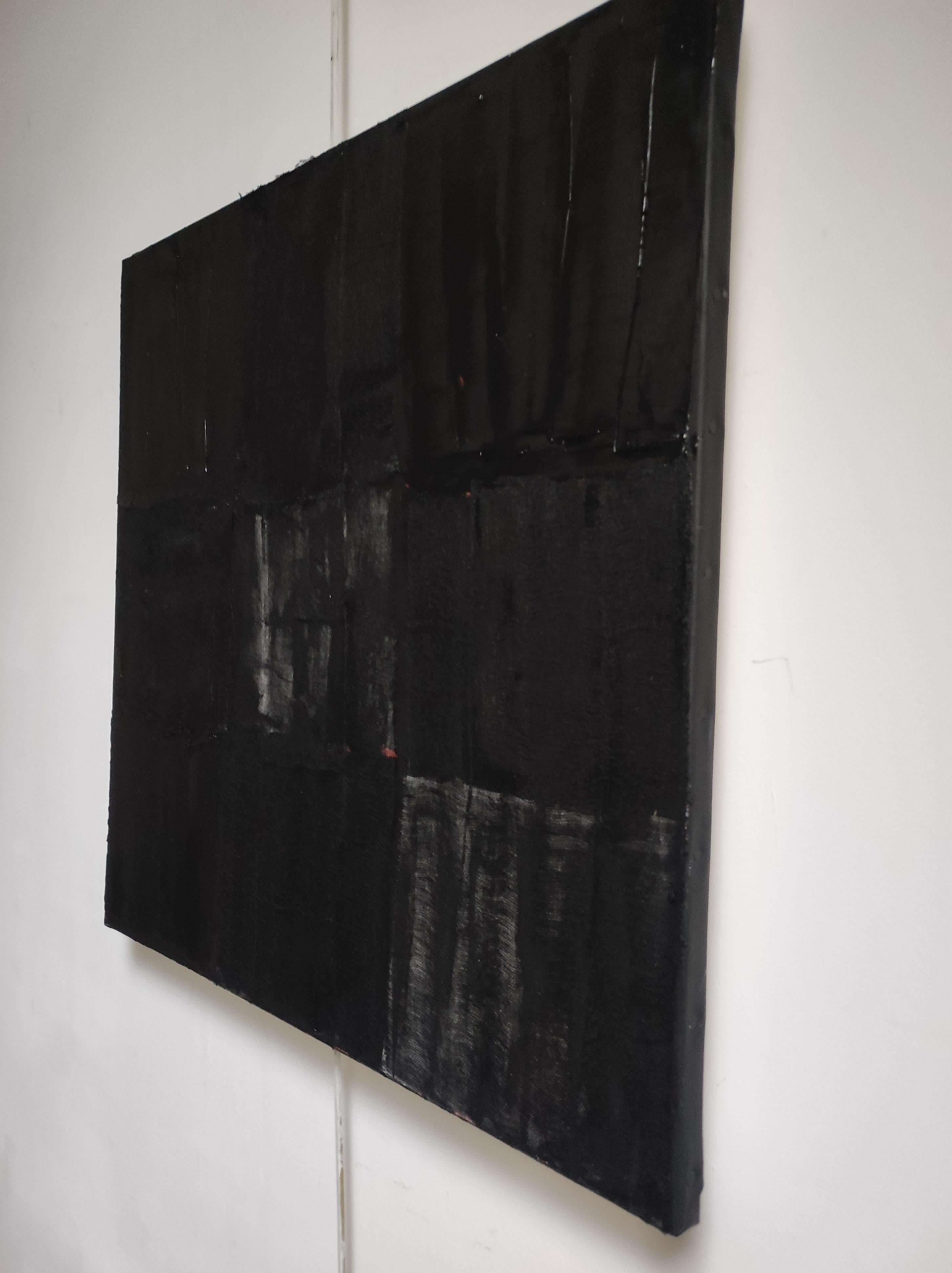 Carbone, Mixed media, Black Abstract; Library, Textured, Collage, Books For Sale 6
