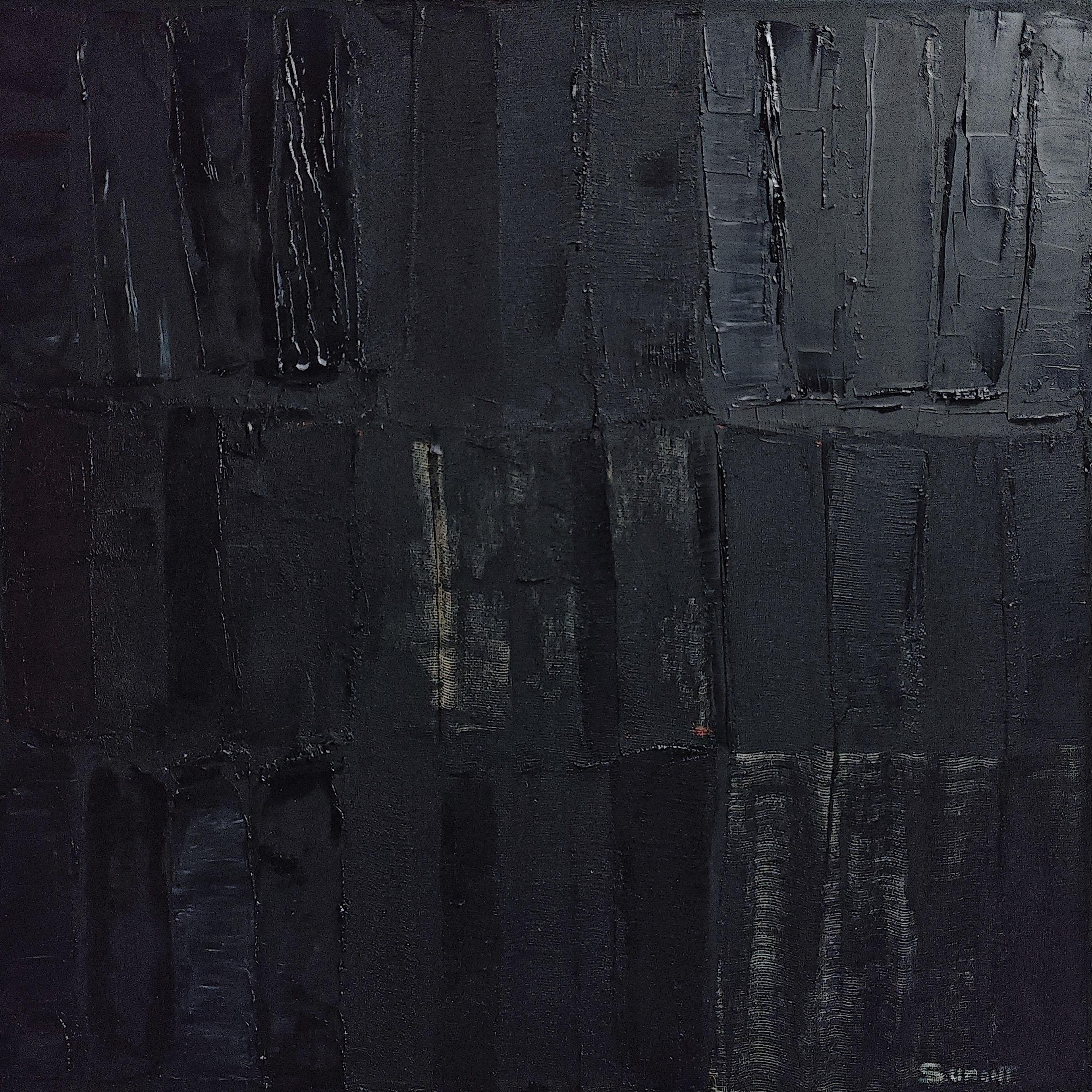 Carbone, Mixed media, Black Abstract; Library, Textured, Collage, Books For Sale 7