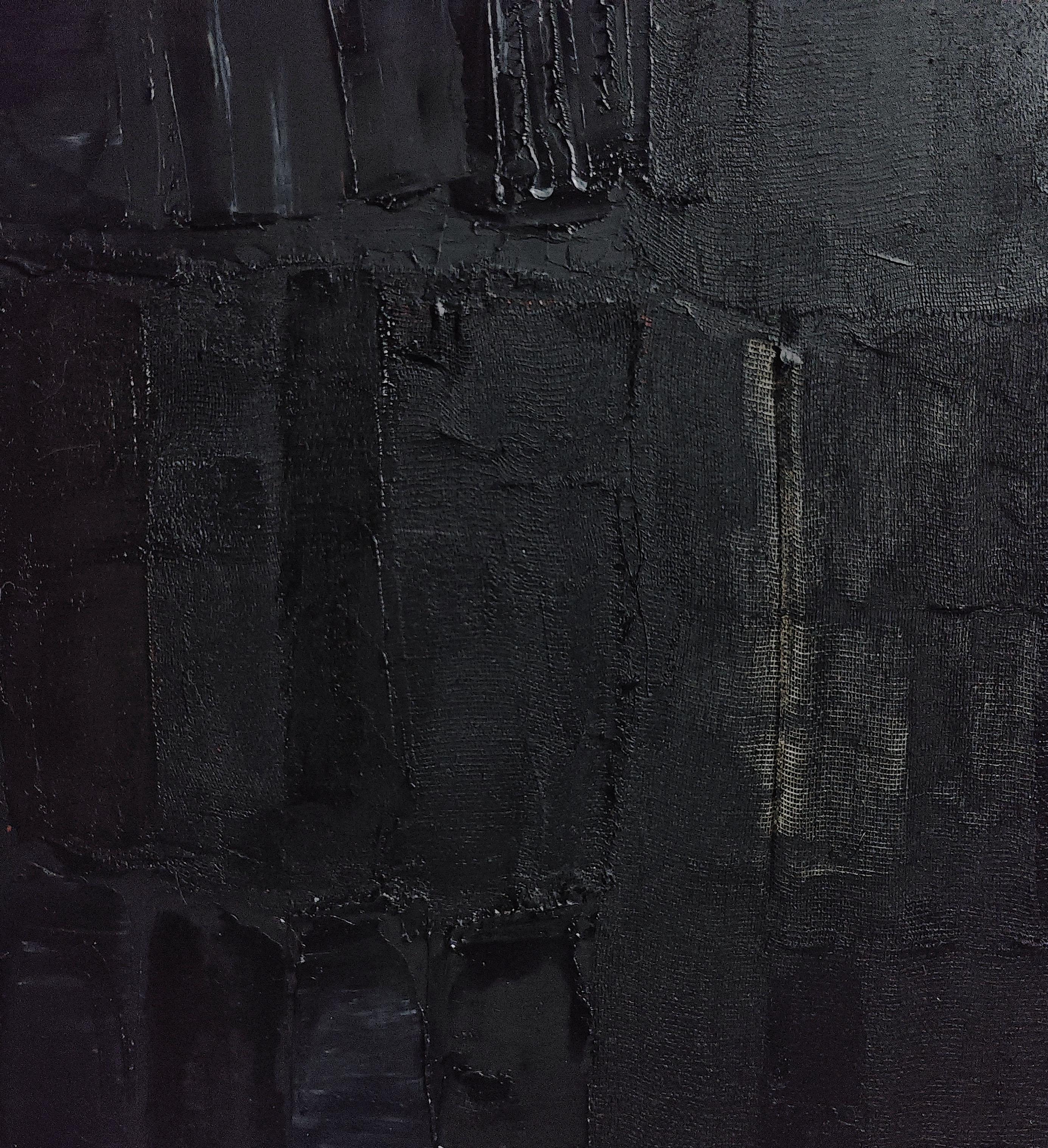 Carbone, Mixed media, Black Abstract; Library, Textured, Collage, Books For Sale 2