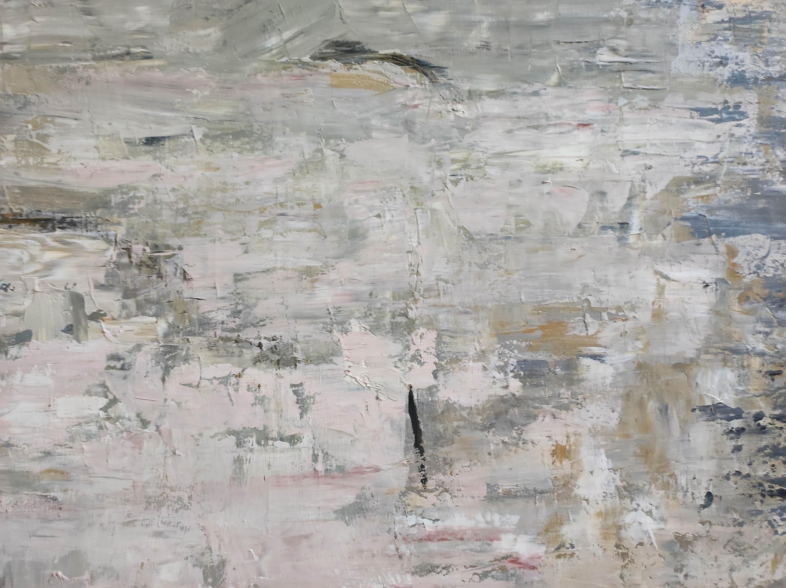 falaises abstraites, dyptique, huile sur toile, texturé, art contemporain, moderne en vente 9