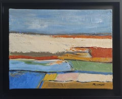 Abstract, landscape, oil on canvas, contempory, French artist, modern