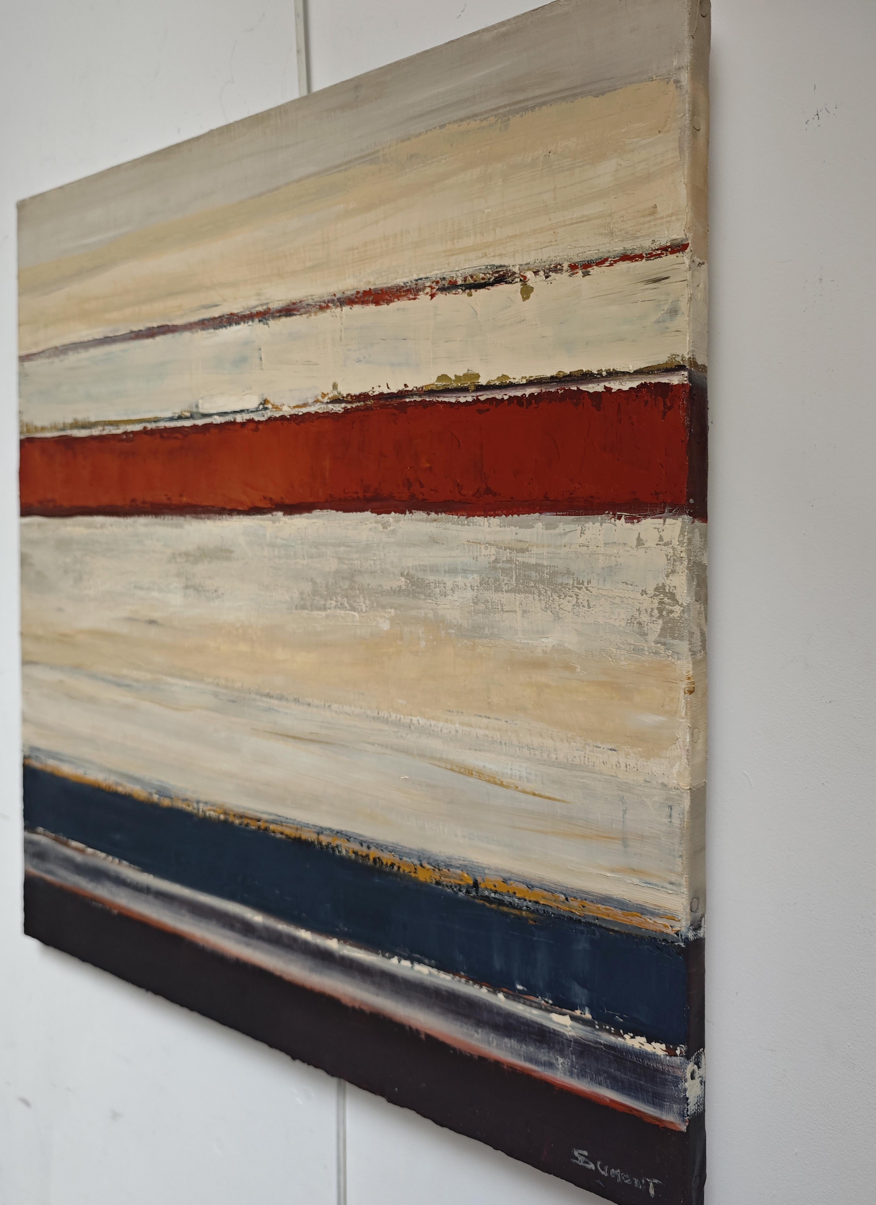 Dimensions (unframed): 60 x 60 x 2 cm (23.62 x 23.62 x 0.79 in)
Framed dimensions: 67 x 67 x 3.5 cm (26.38 x 26.38 x 1.38 in)
This original oil  painting on linen is by Sophie Dumont, a French contemporary artist acclaimed for her abstract