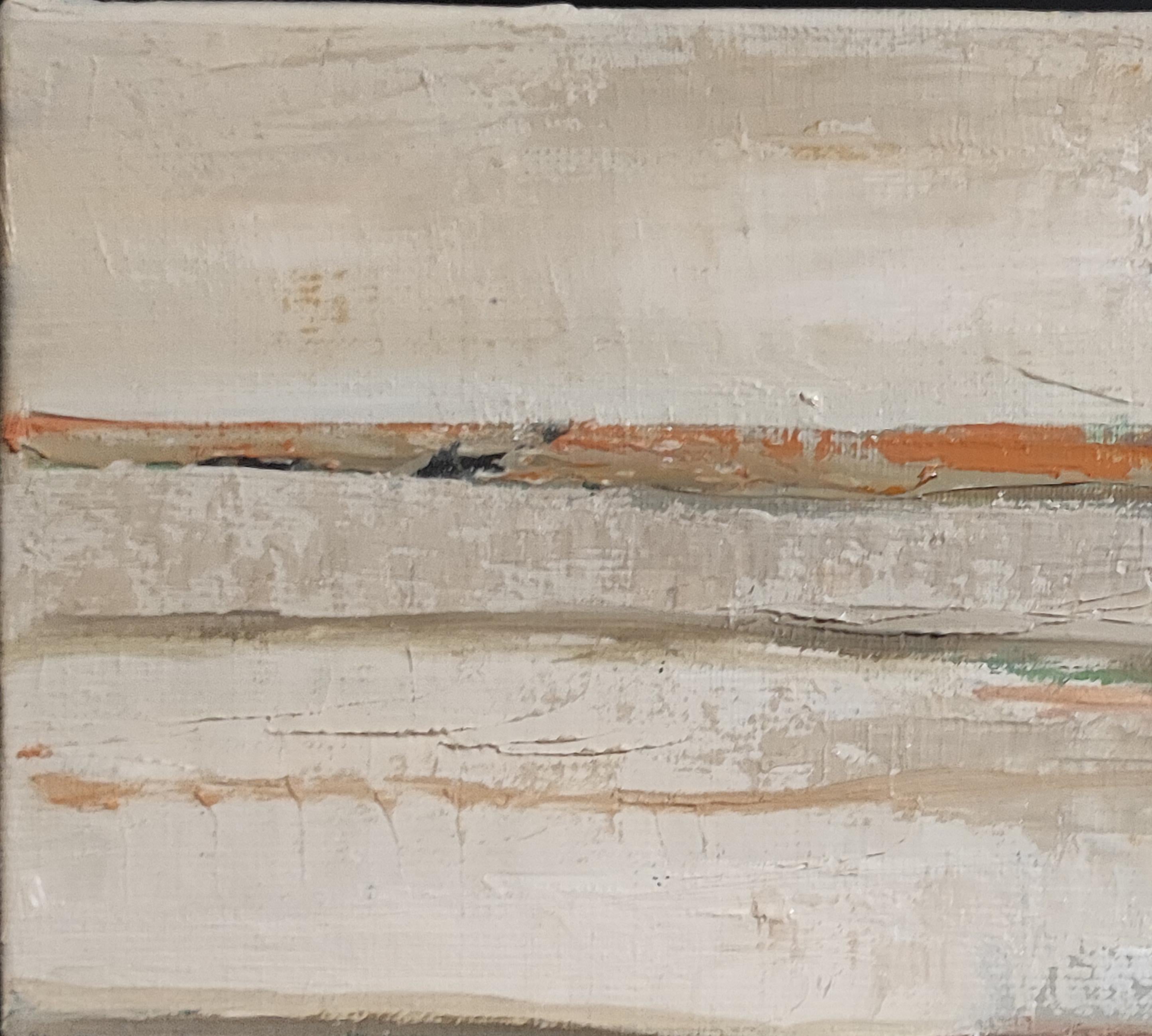 Silencio abstracto, paisaje, óleo sobre lienzo, contemporáneo, artista francés, moderno - Painting Abstracto de SOPHIE DUMONT