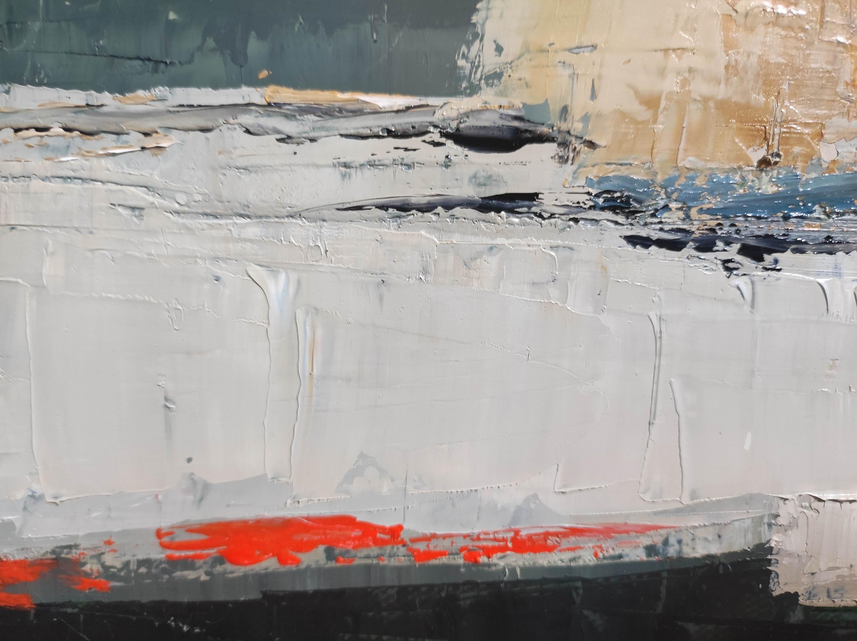 Astratto, Paesaggio espressionista, Artista francese, Moderno, Olio su tela in vendita 5