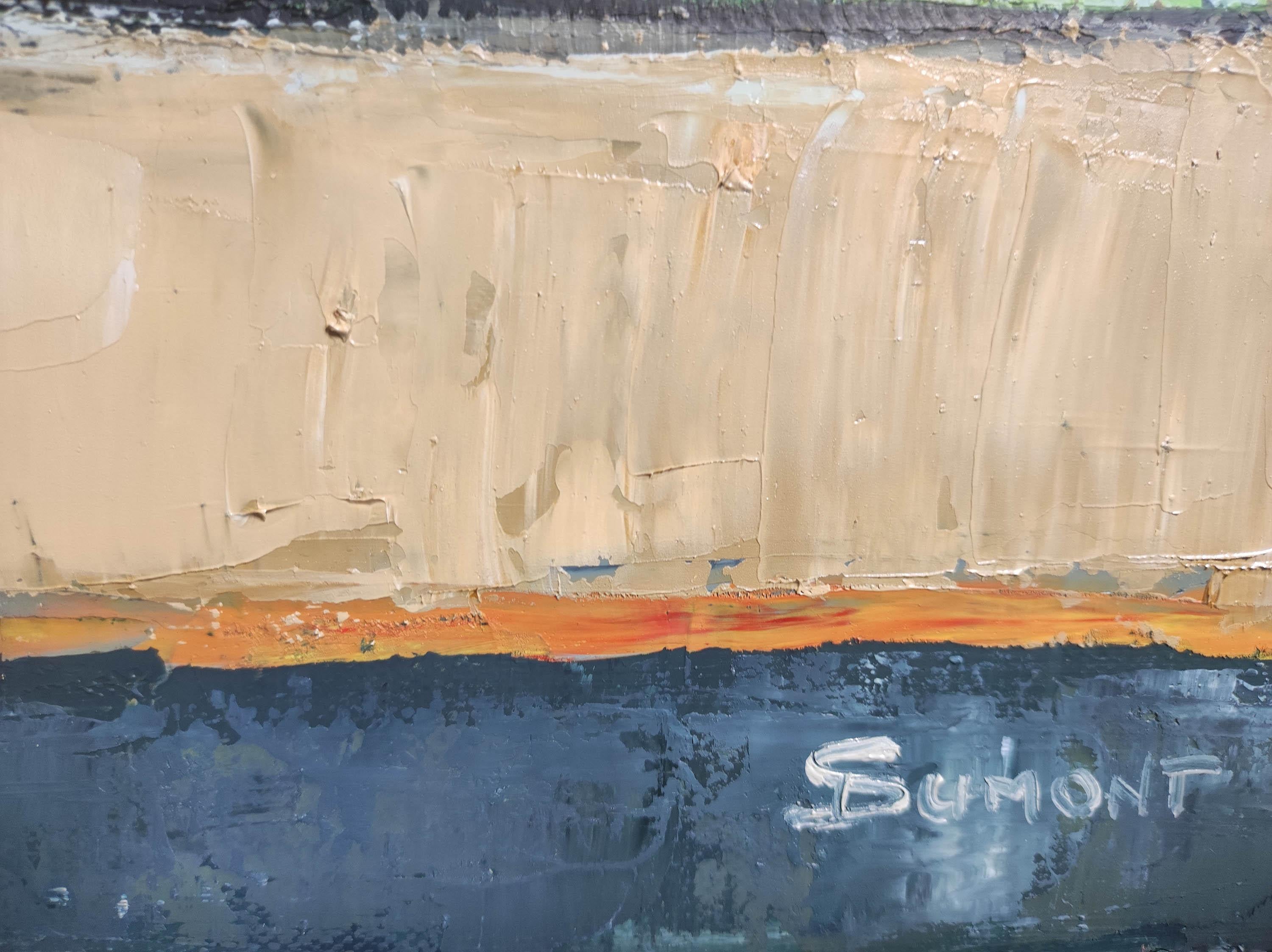 Astratto, Paesaggio espressionista, Artista francese, Moderno, Olio su tela in vendita 6