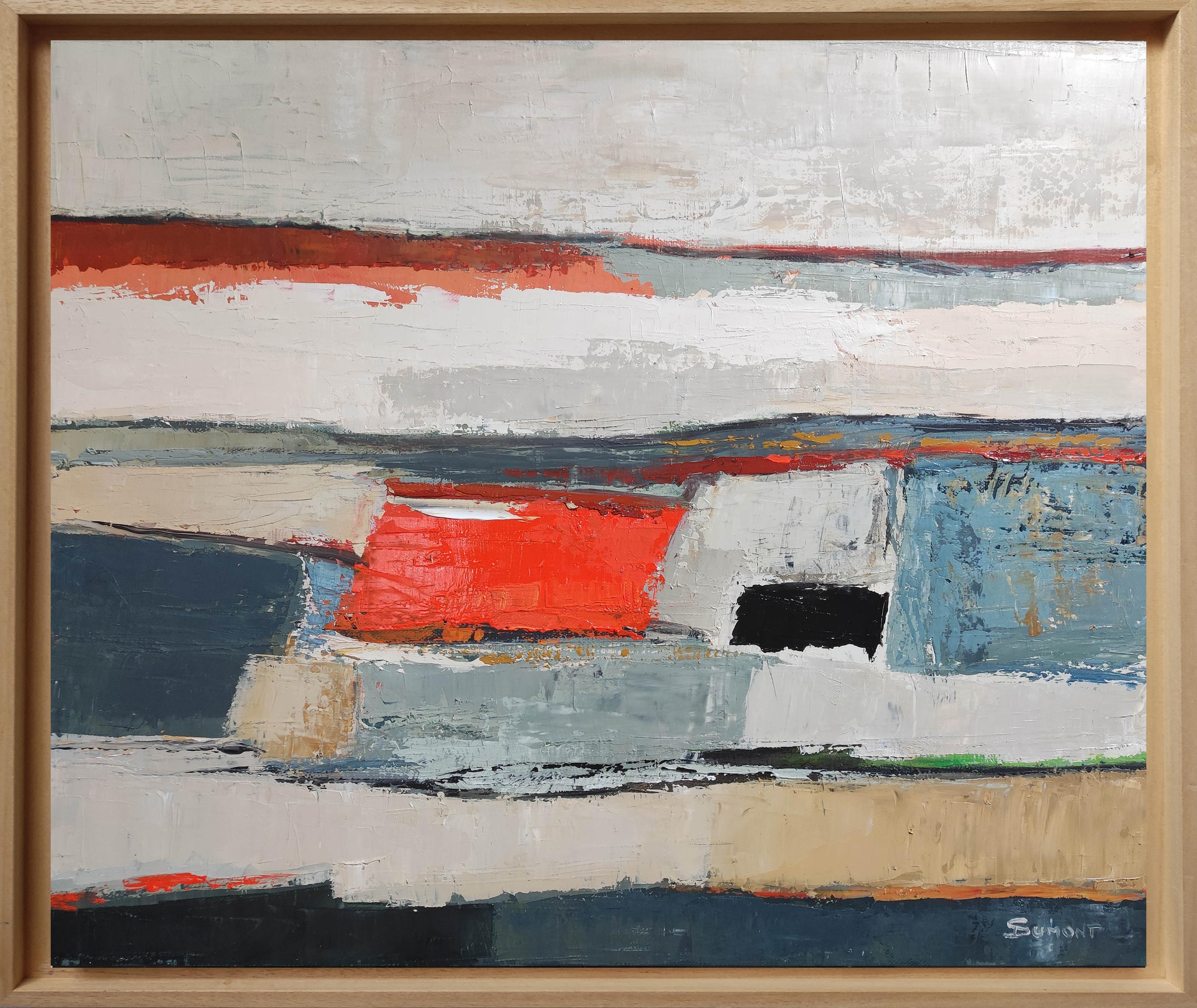 Landscape Painting di SOPHIE DUMONT - Astratto, Paesaggio espressionista, Artista francese, Moderno, Olio su tela