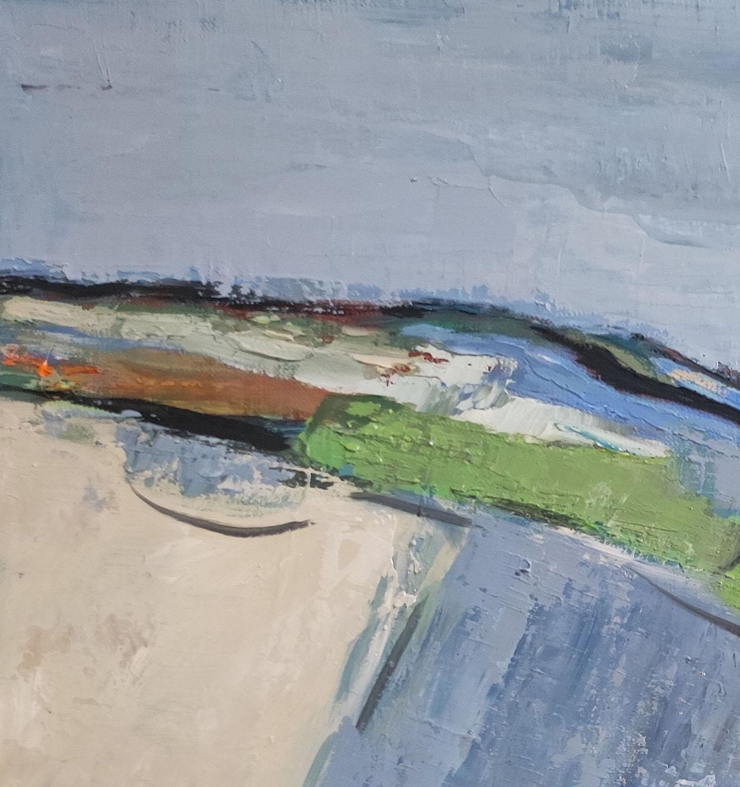 Agros, Paesaggio astratto, Texture, Arte francese, Contemporaneo, multicolore, olio in vendita 5