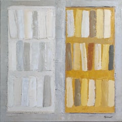 Amarillo, Resumen  Biblioteca, Pintura al óleo Expresionismo, Geométrico, Moderno