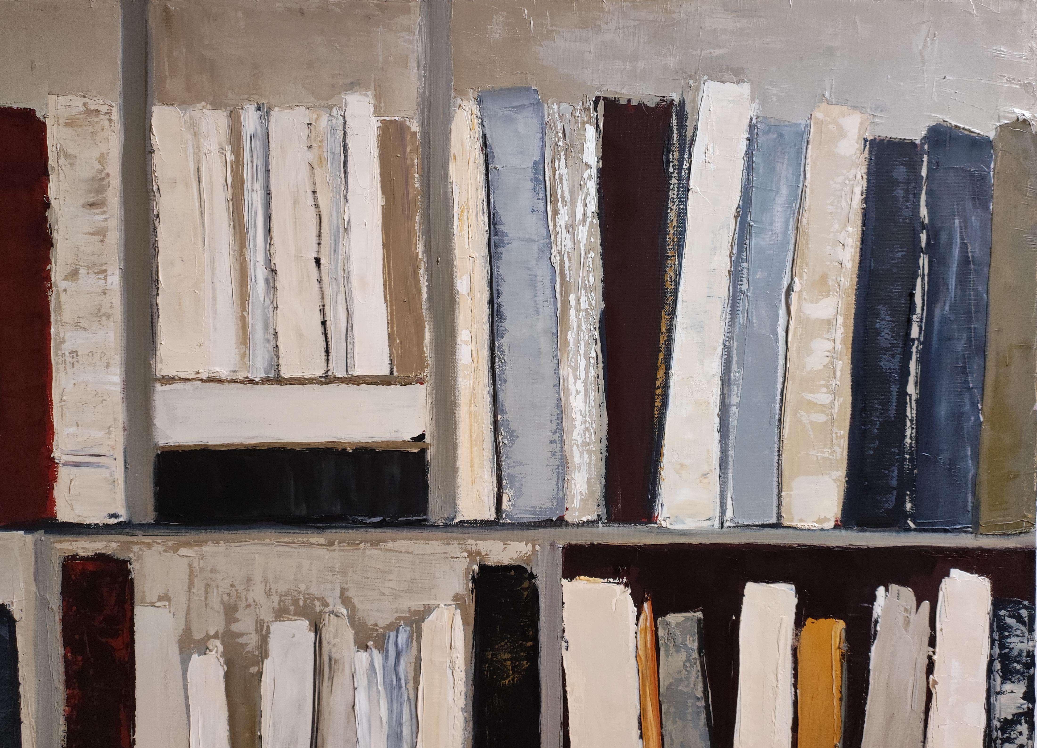 This oil painting measures 100 x 100 cm  39.4 x 39.4 inches) and is presented in a black frame, giving it a final size of 107 x 107 cm (42.1 x 42.1 inches). The choice of a minimalist black frame enhances the work’s modern aesthetic and focuses